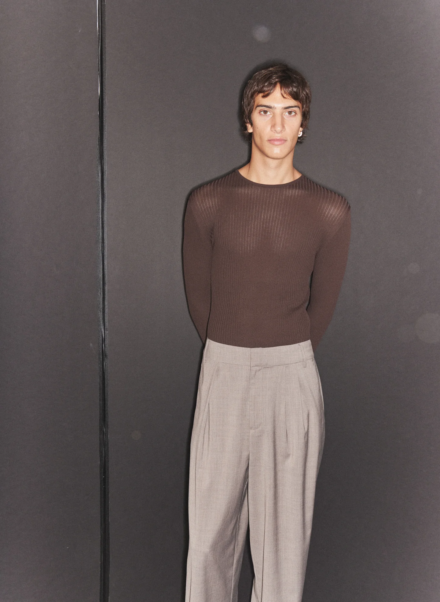 Ribbed Sweater Crewneck Pullover - Image 3