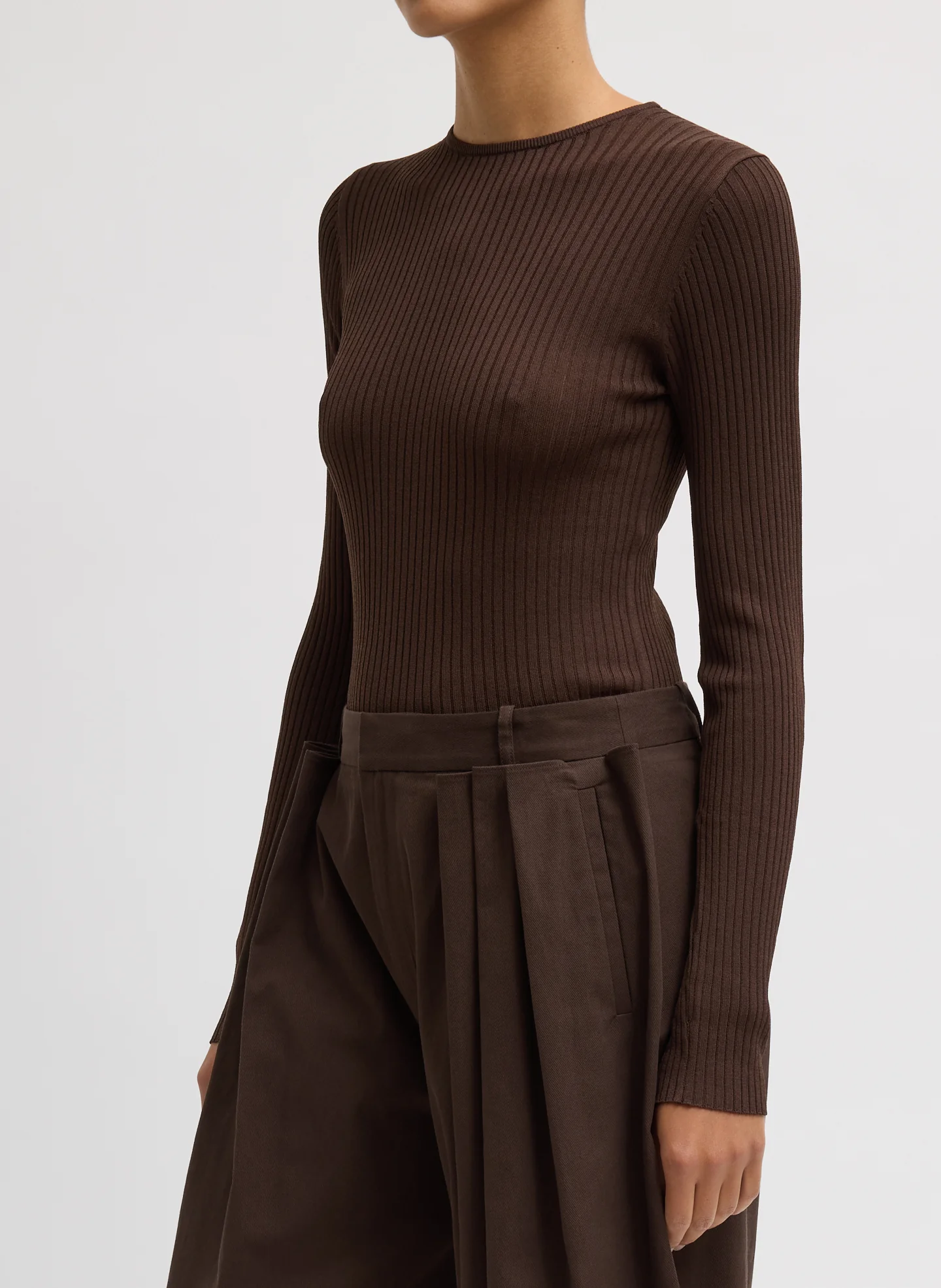 Ribbed Sweater Crewneck Pullover - Image 4