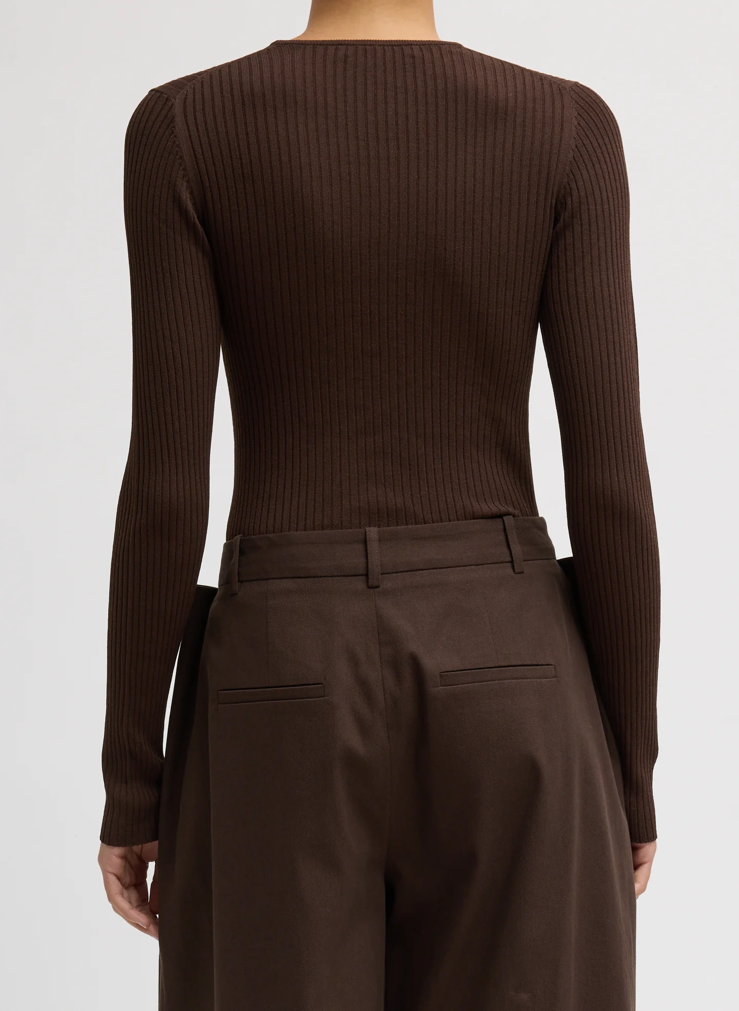 Ribbed Sweater Crewneck Pullover - Image 5