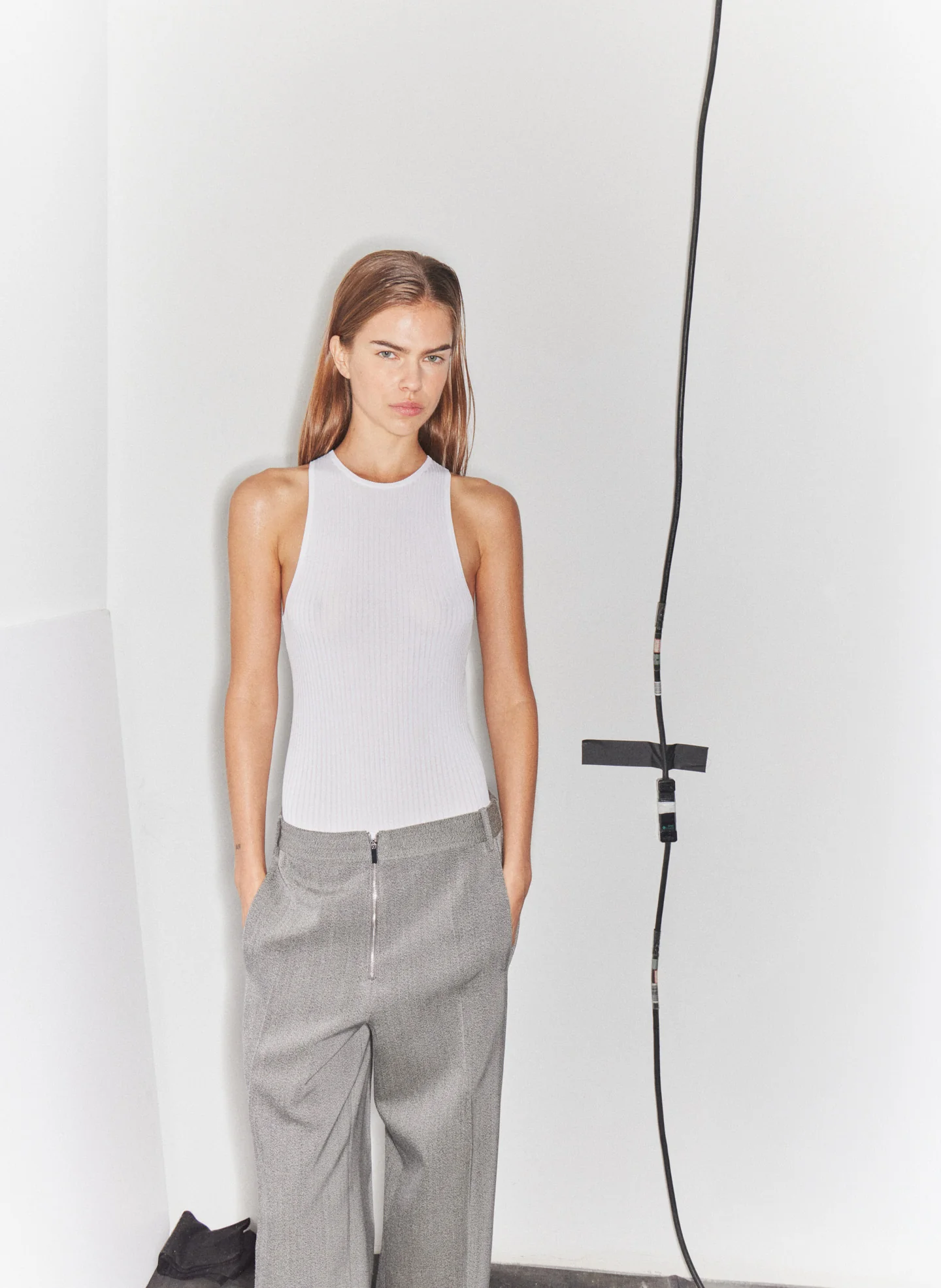 Ribbed Sweater Cut Out Tank - Image 2