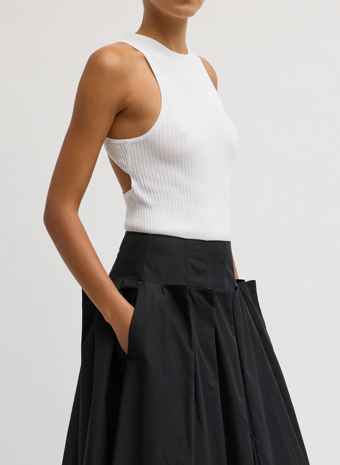 Ribbed Sweater Cut Out Tank - Image 3