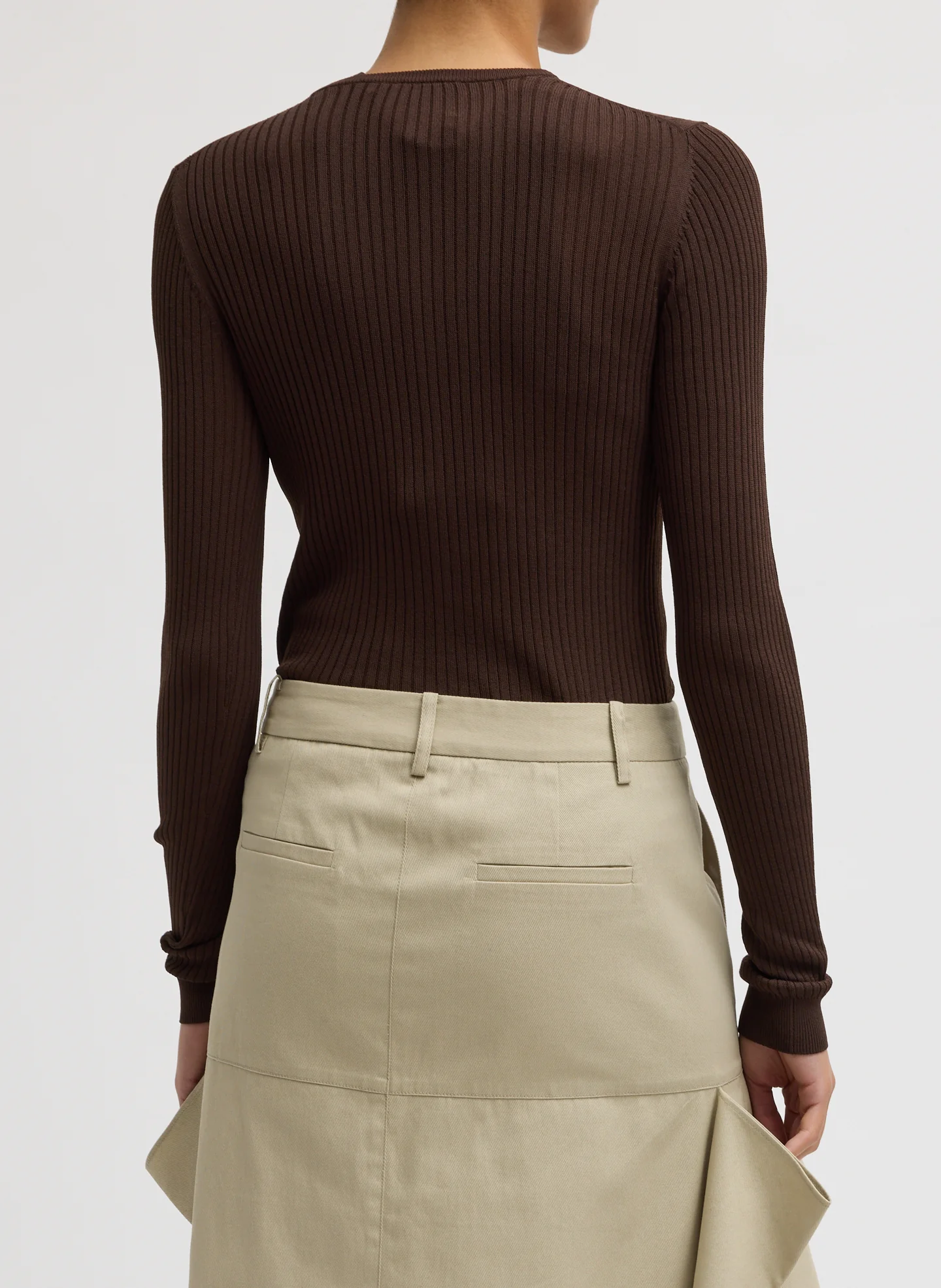 Ribbed Sweater Slim Cardigan - Image 3