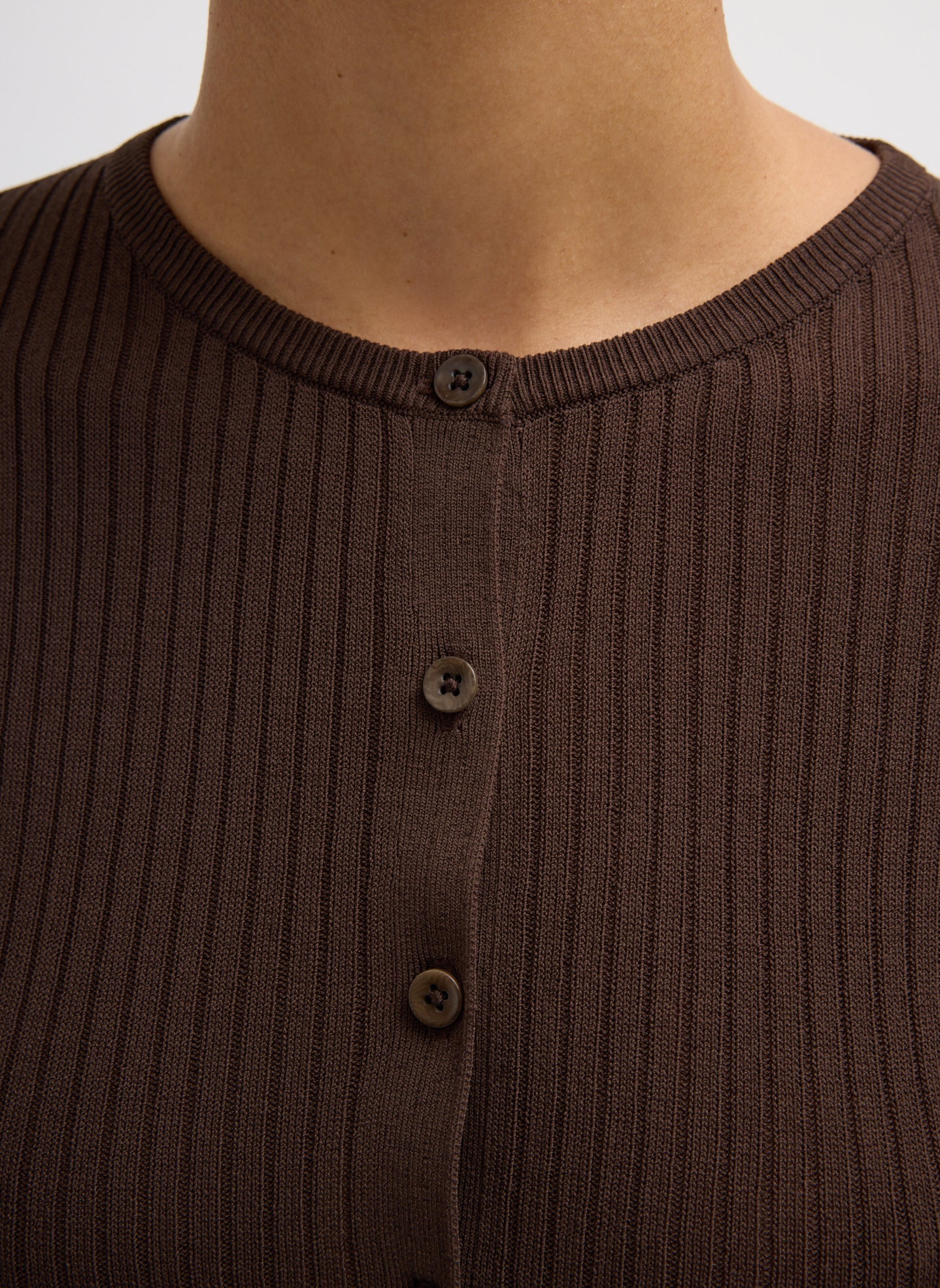 Ribbed Sweater Slim Cardigan - Image 6
