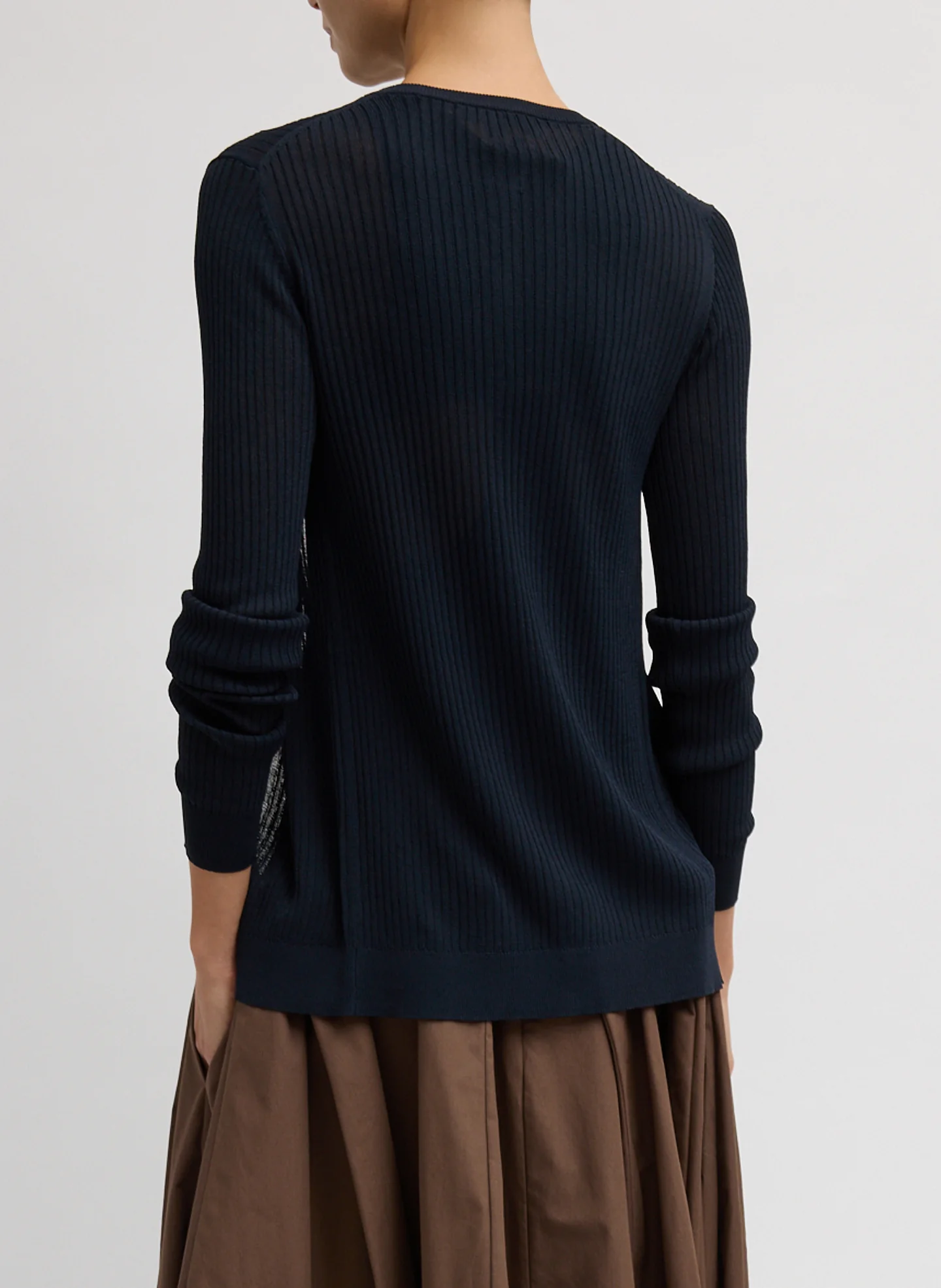 Ribbed Sweater Slim Cardigan - Image 4