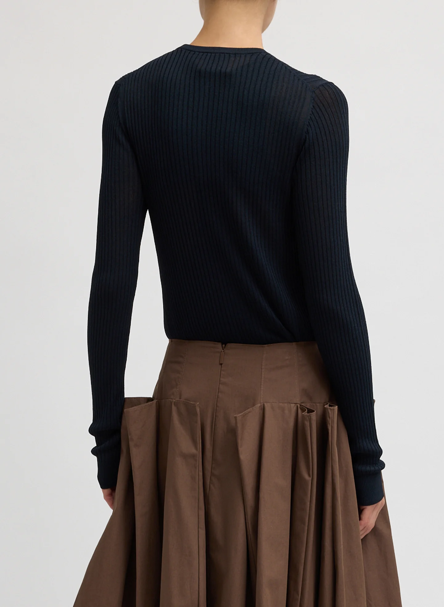 Ribbed Sweater Slim Cardigan - Image 7