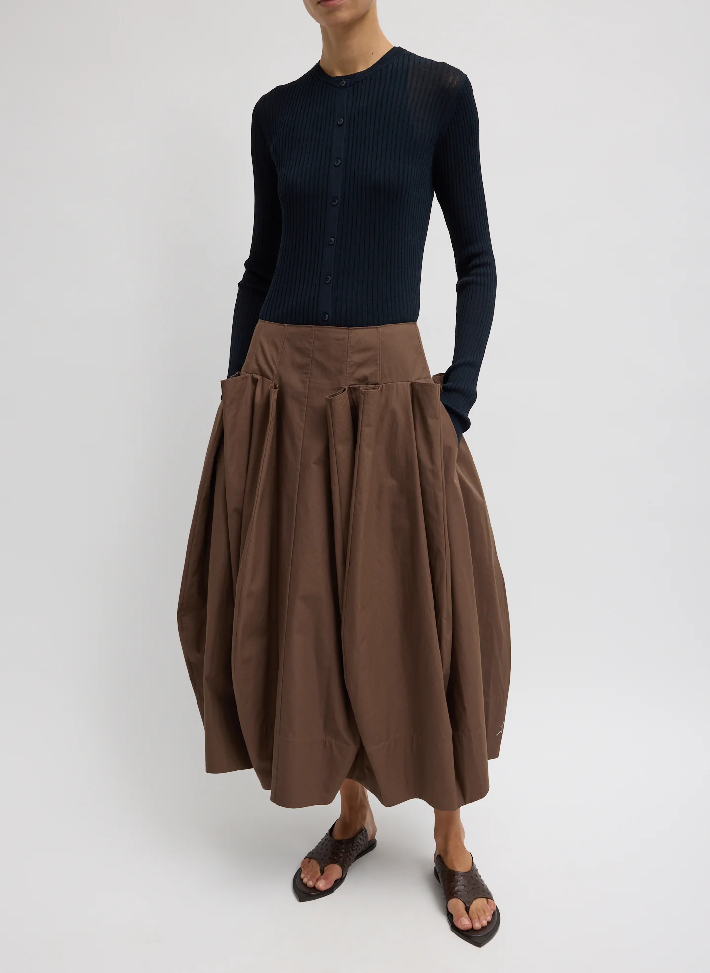 Ribbed Sweater Slim Cardigan - Image 9