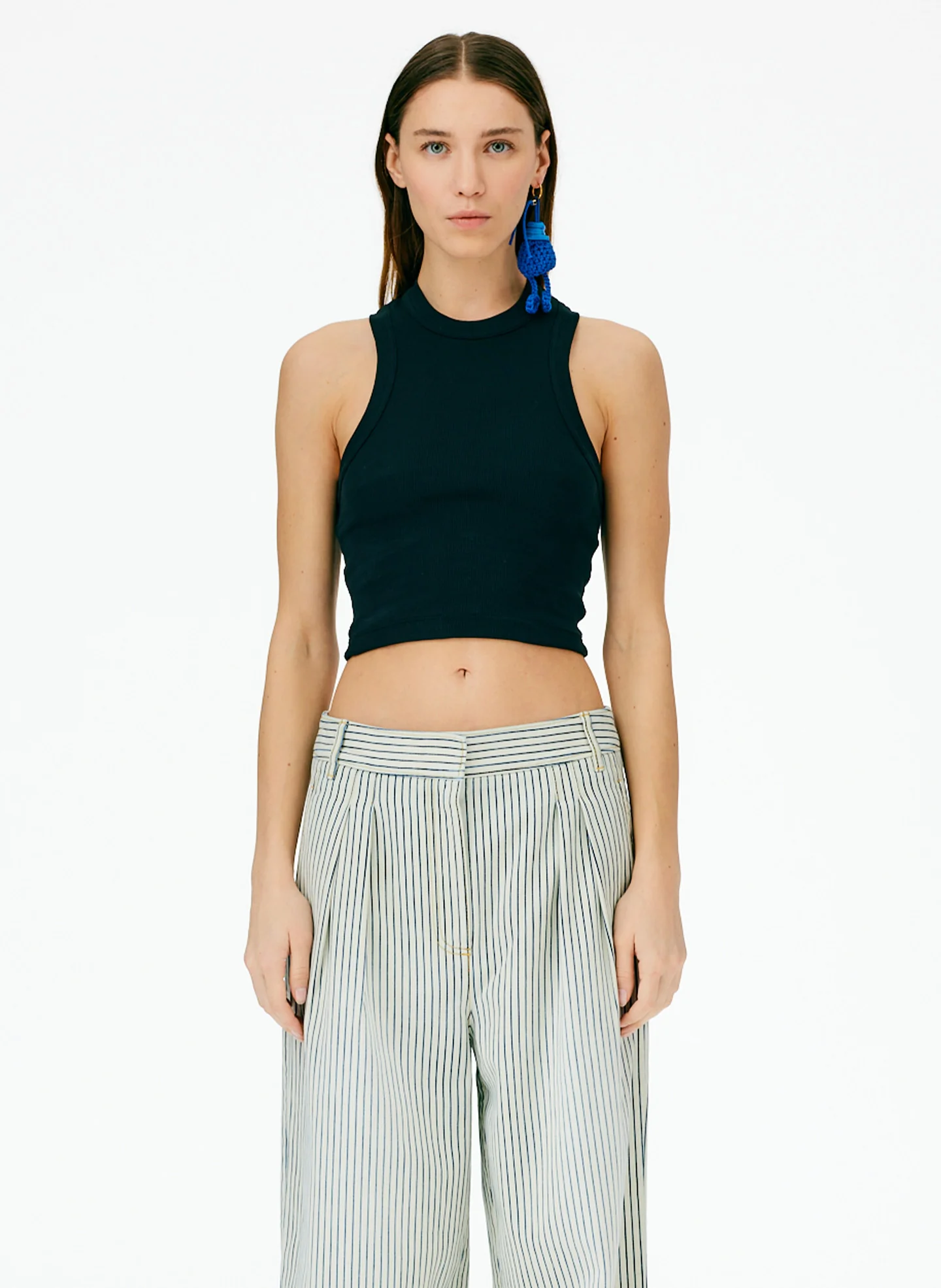 Ribbed T-Shirt Cropped Tank