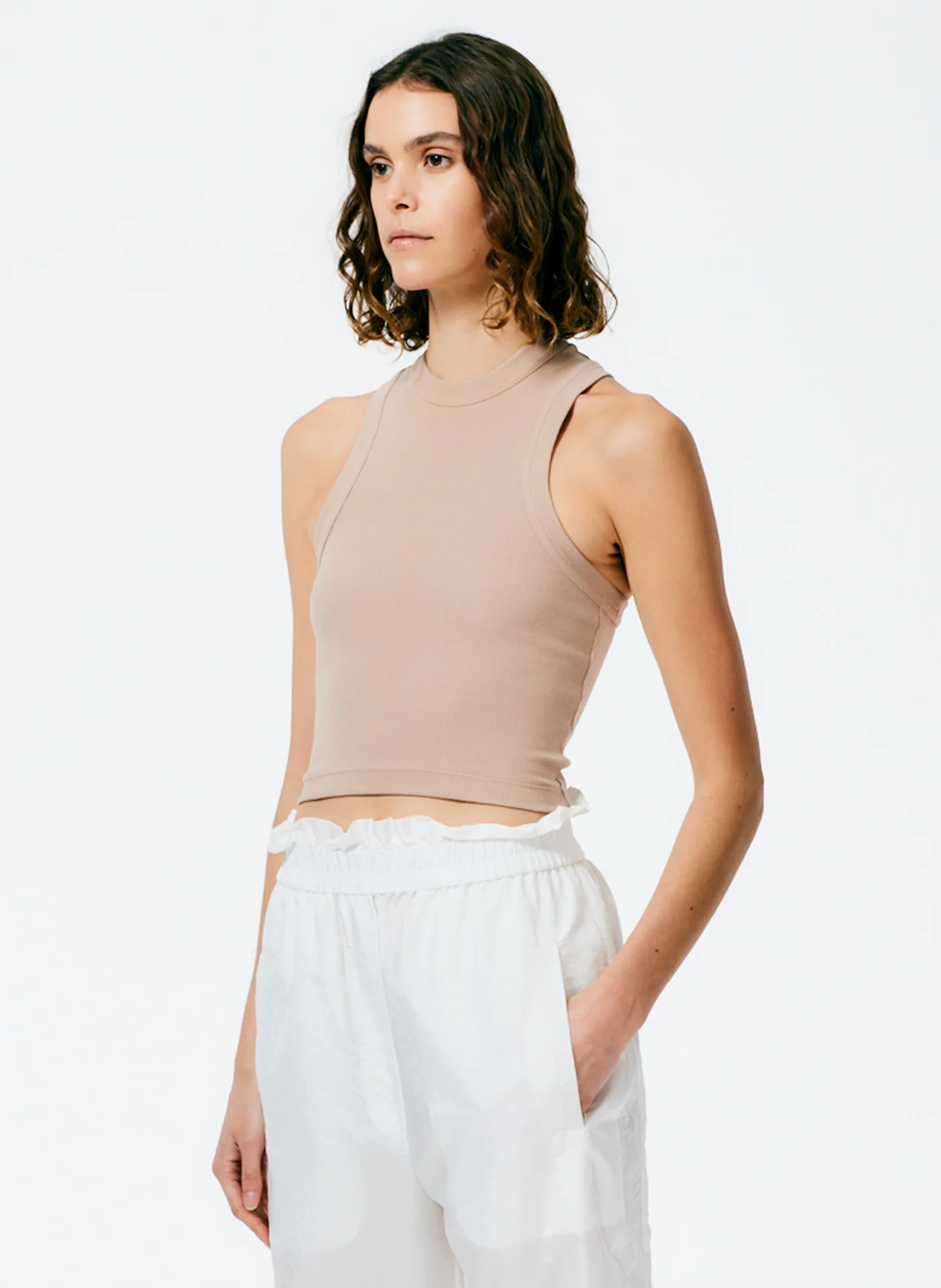 Ribbed T-Shirt Cropped Tank - Image 2