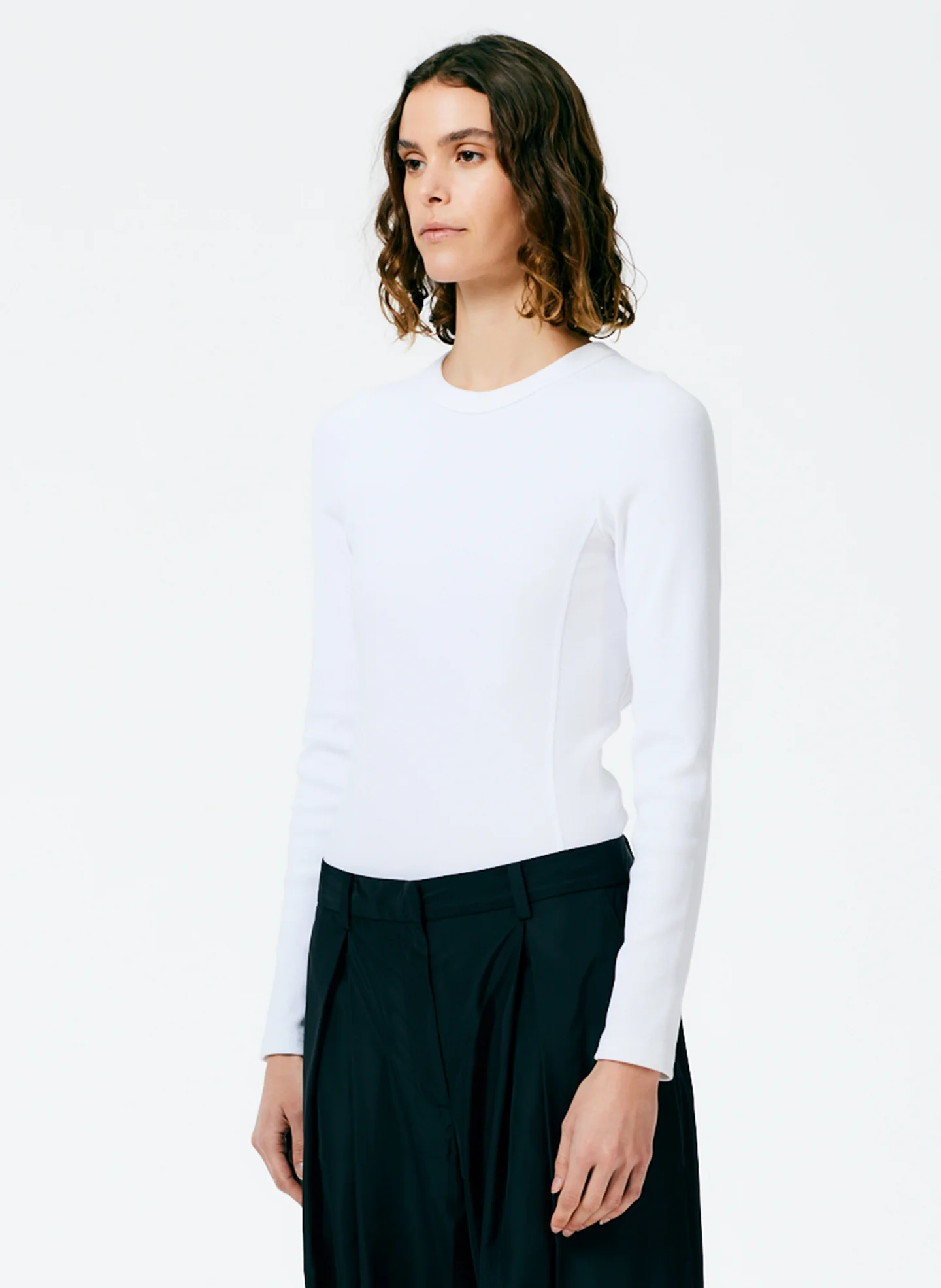 Ribbed T-Shirt Long Sleeve Bodysuit - Image 4