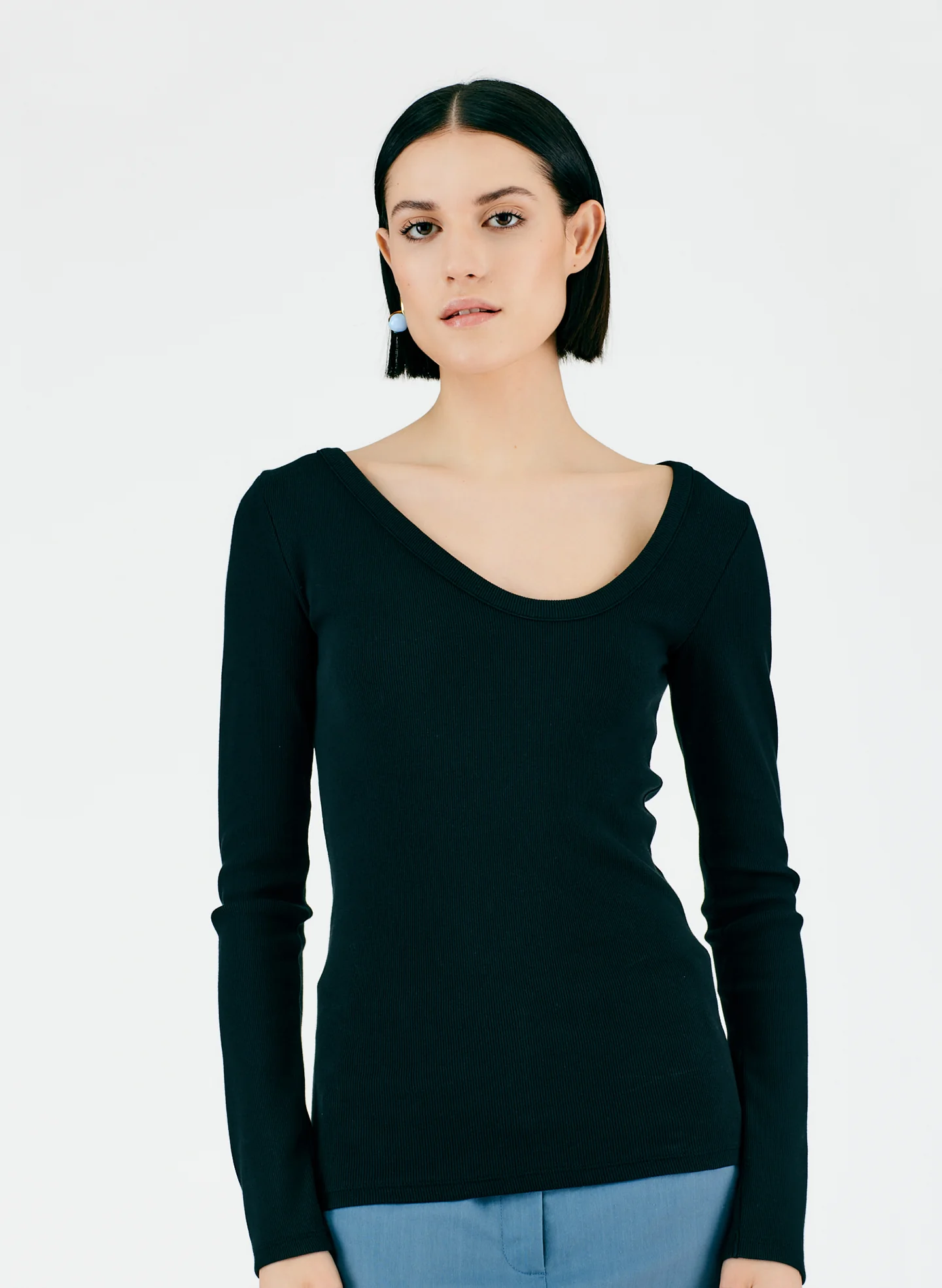 Ribbed Long Sleeve T-Shirt - Image 11