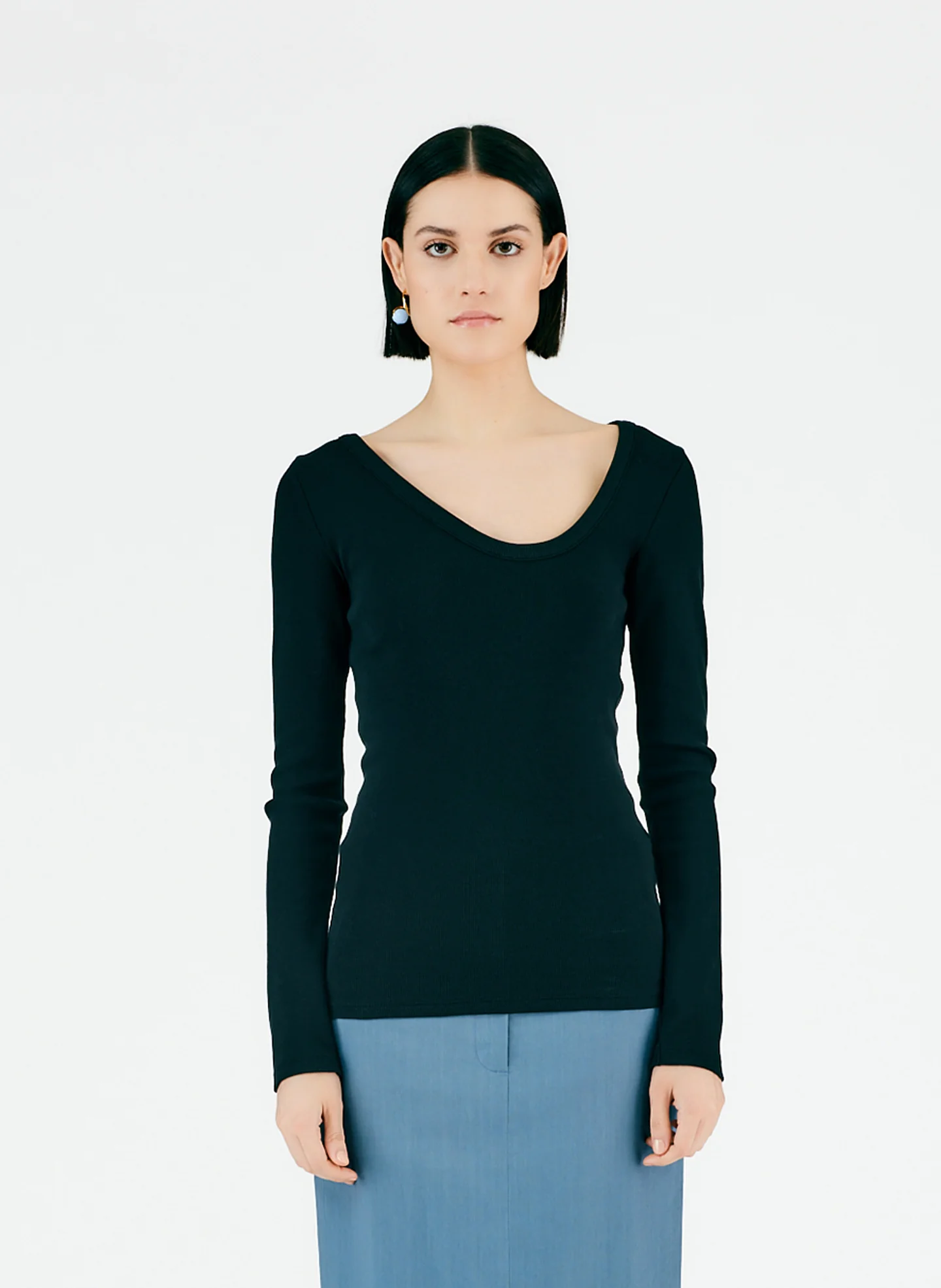Ribbed Long Sleeve T-Shirt - Image 7