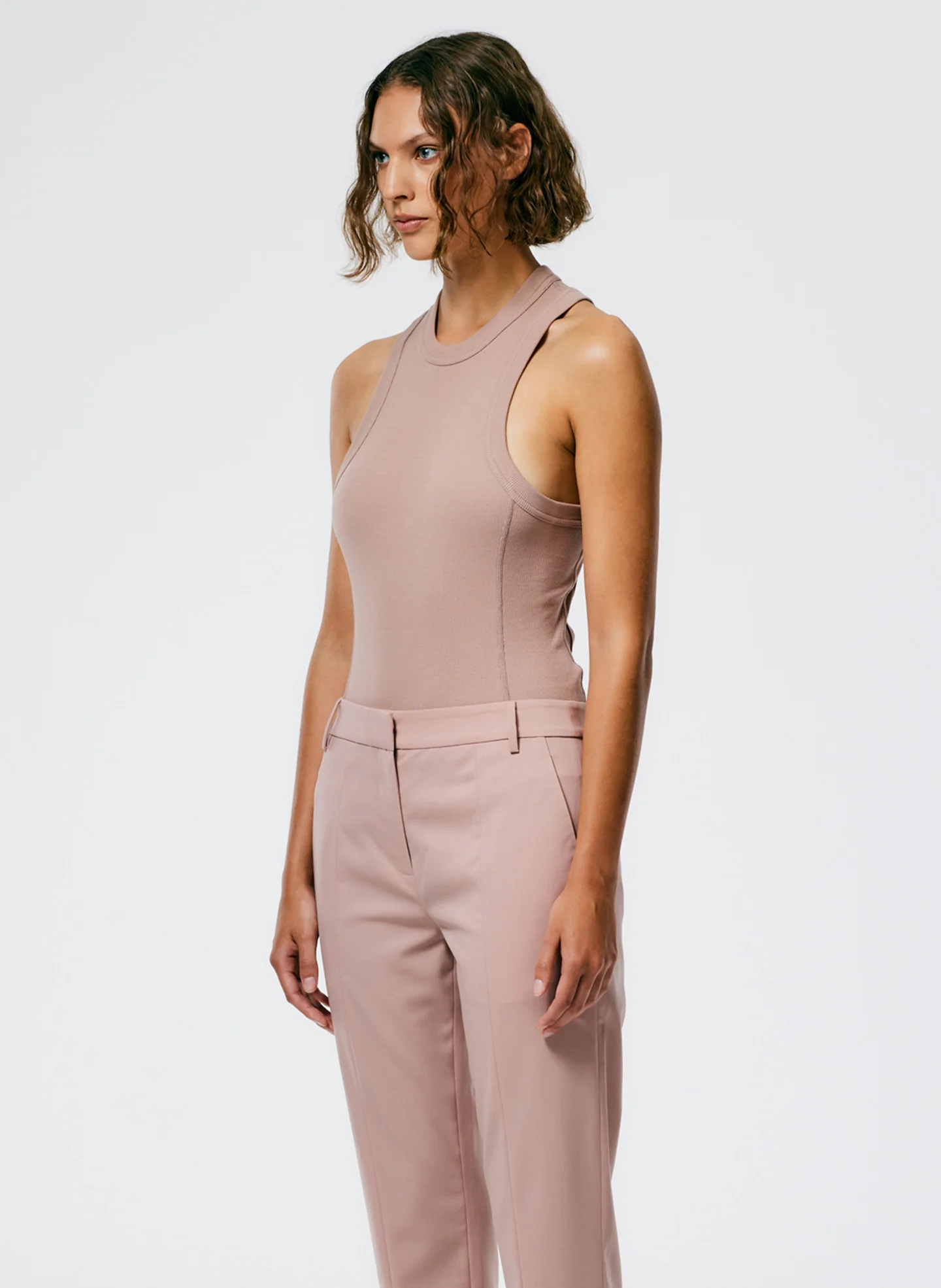 Ribbed T-Shirt Racerback Bodysuit - Image 3