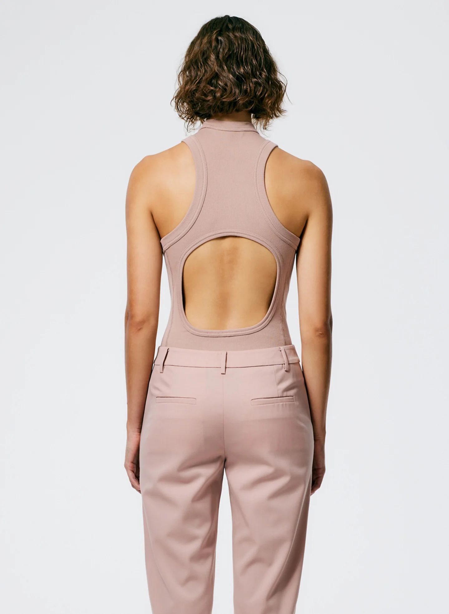 Ribbed T-Shirt Racerback Bodysuit - Image 4