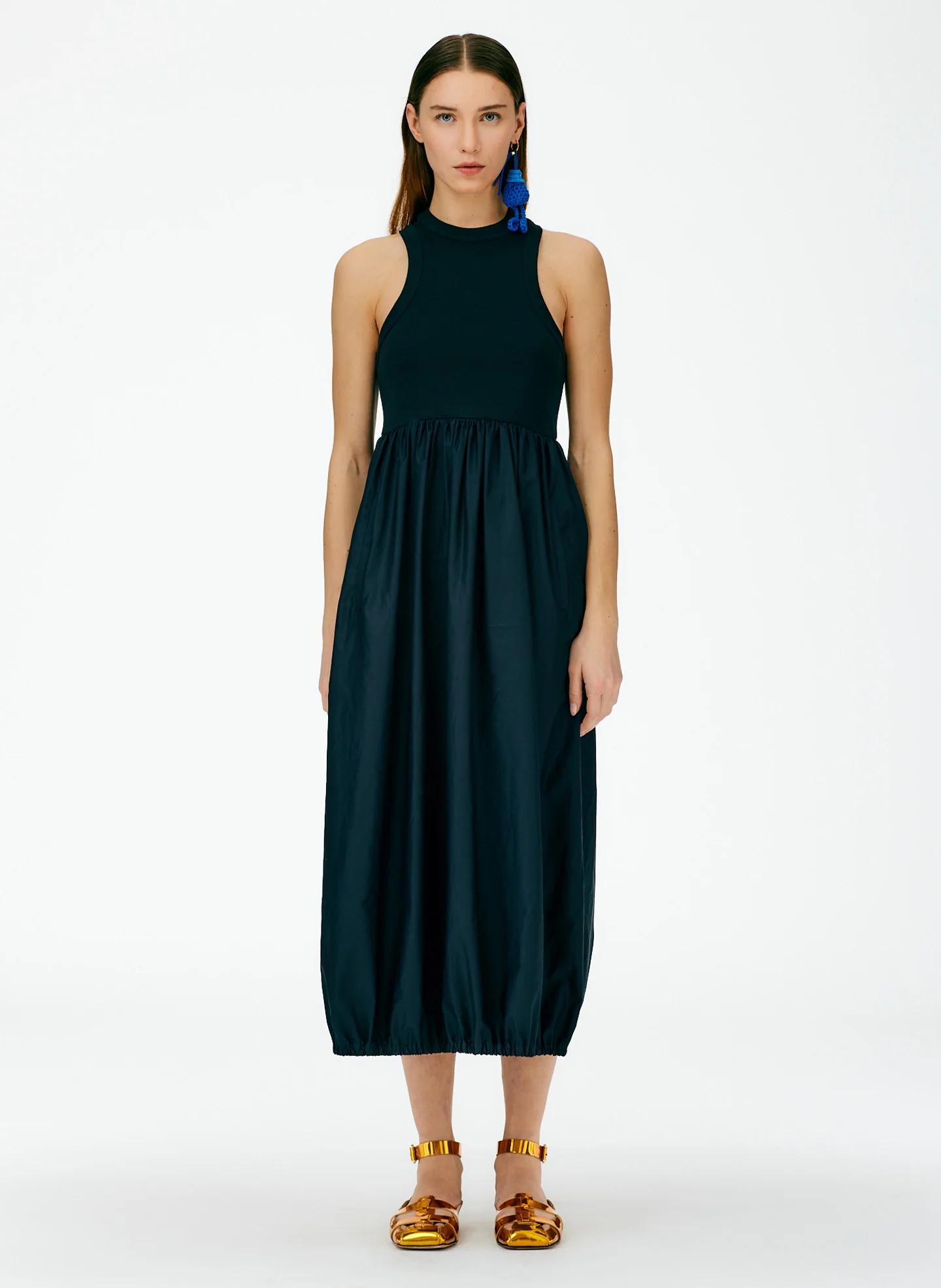 Ribbed Tank Balloon Dress