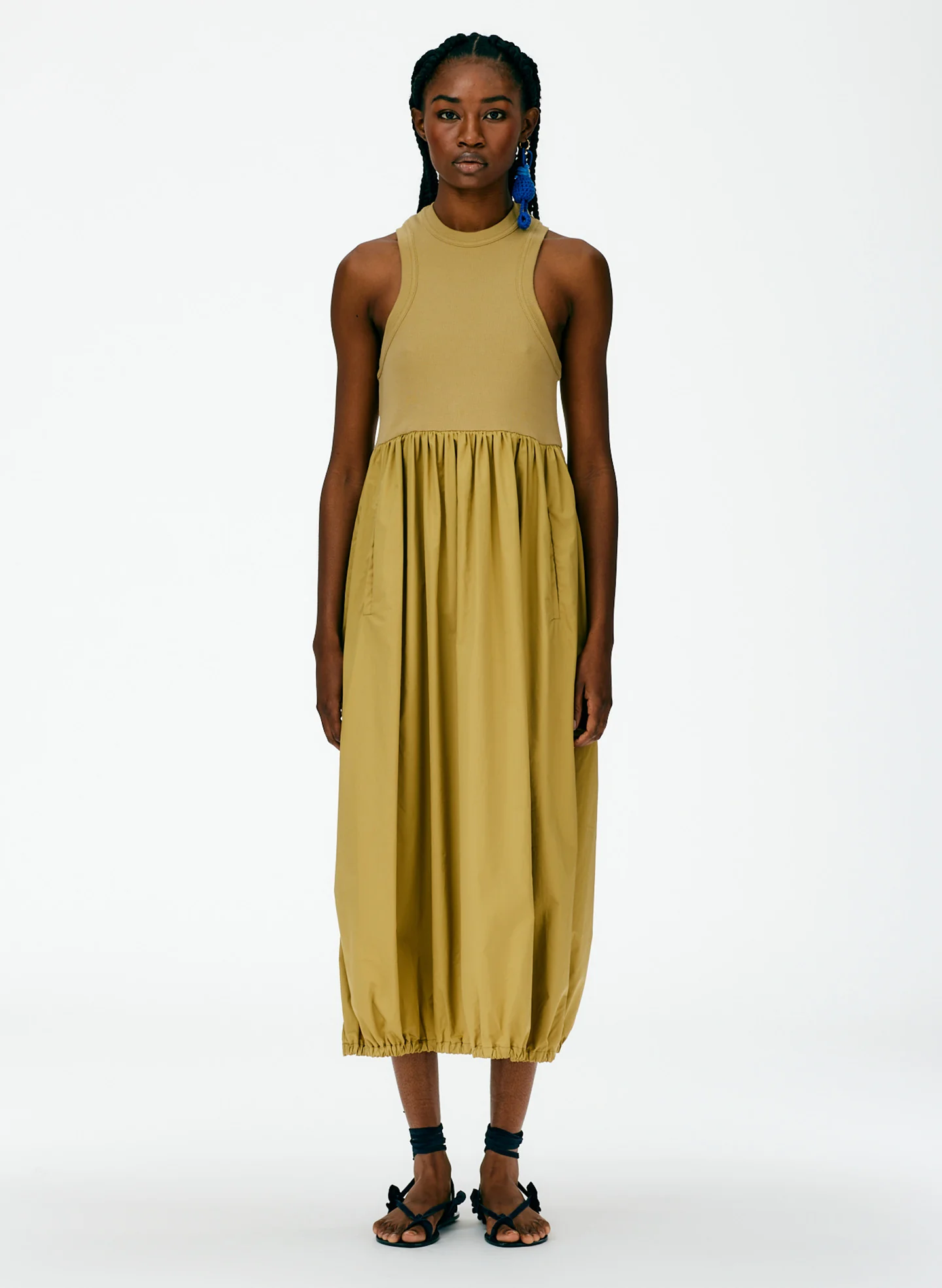 Ribbed Tank Balloon Dress