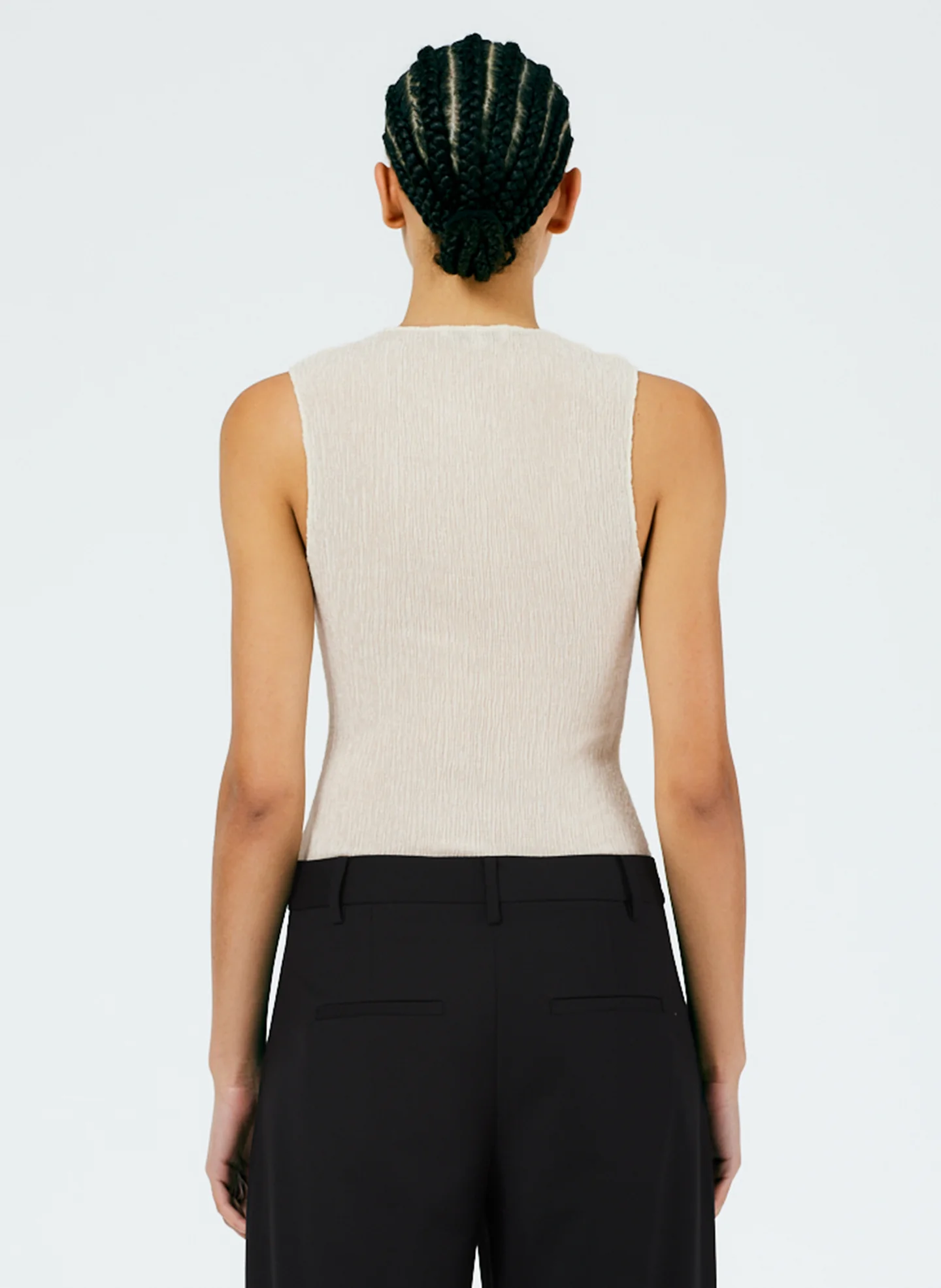 Sage Crinkle Lyocell Fitted Tank - Image 3