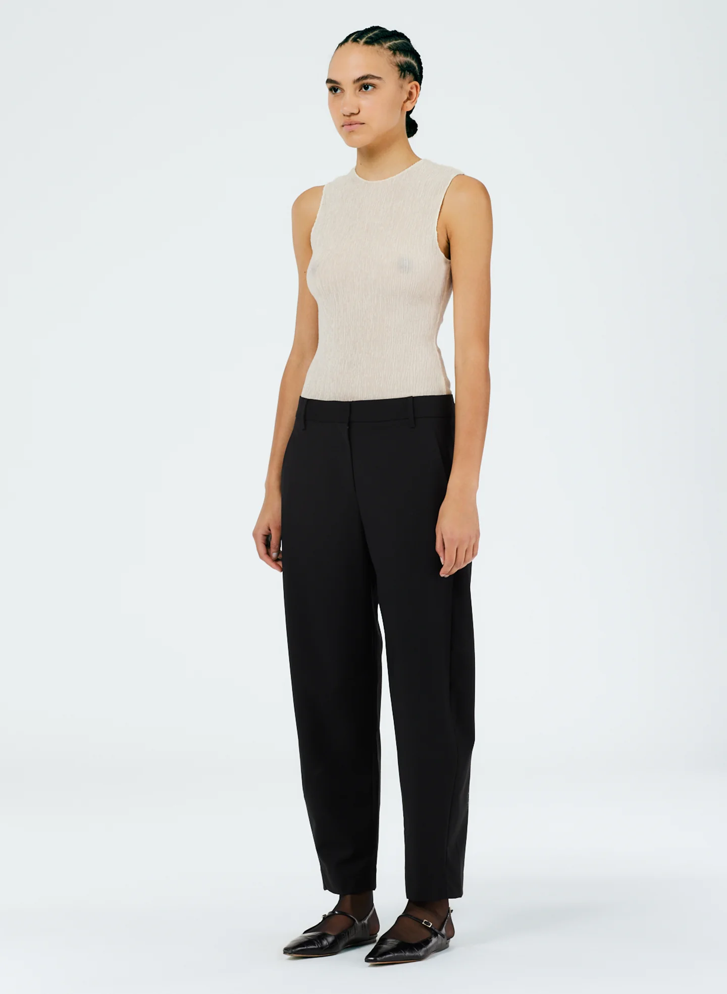 Sage Crinkle Lyocell Fitted Tank - Image 4