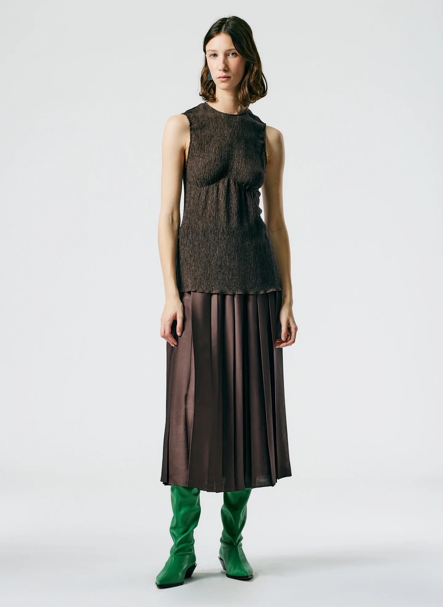 Sage Crinkle Lyocell Tank - Image 7