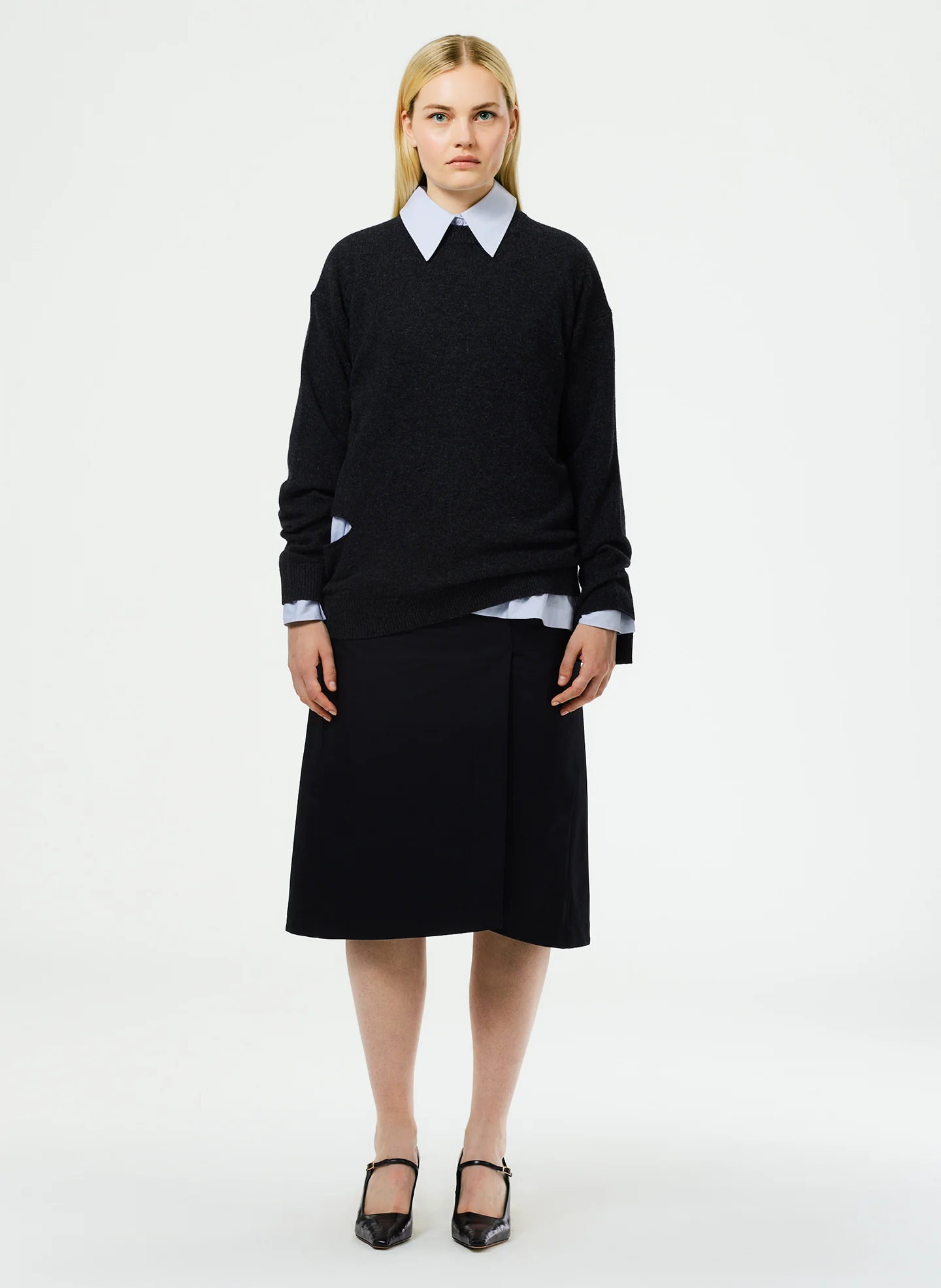 Sculpted Cotton Pitched Skirt - Image 4