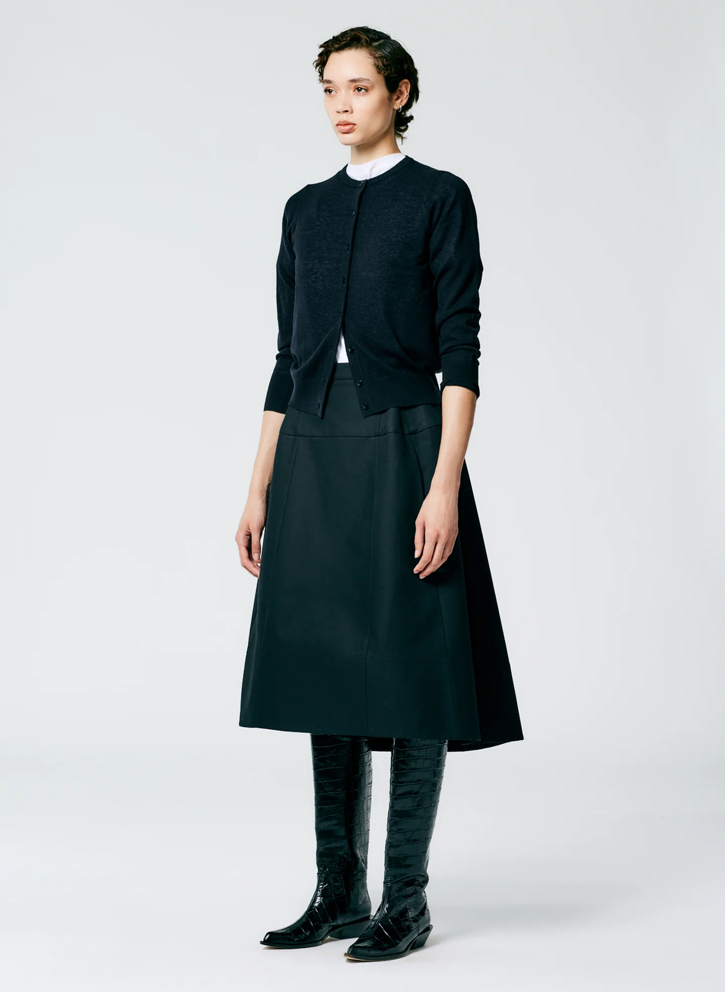 Sculpted Cotton Skirt - Image 2