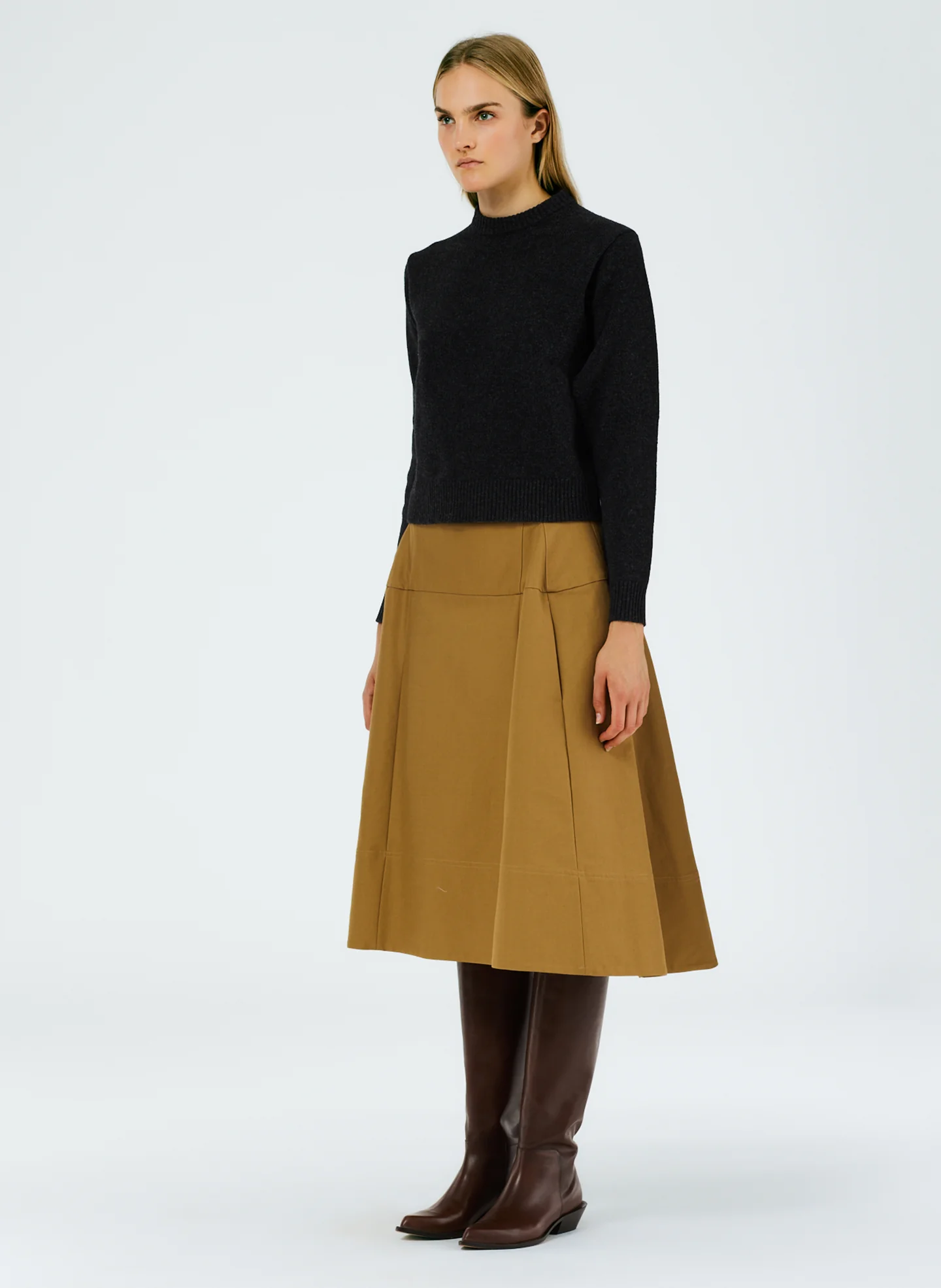 Sculpted Cotton Skirt - Image 3