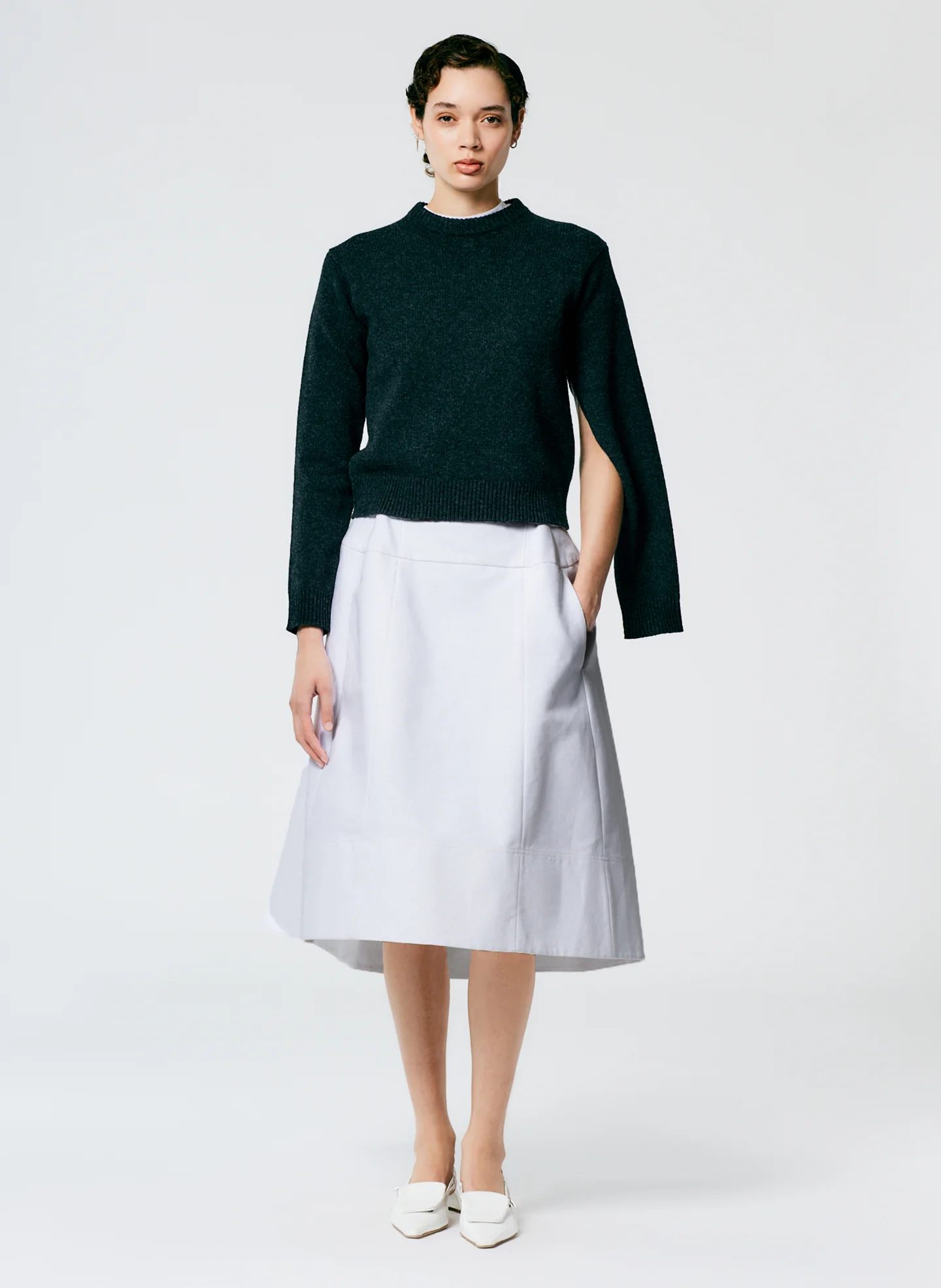 Sculpted Cotton Skirt - Image 4