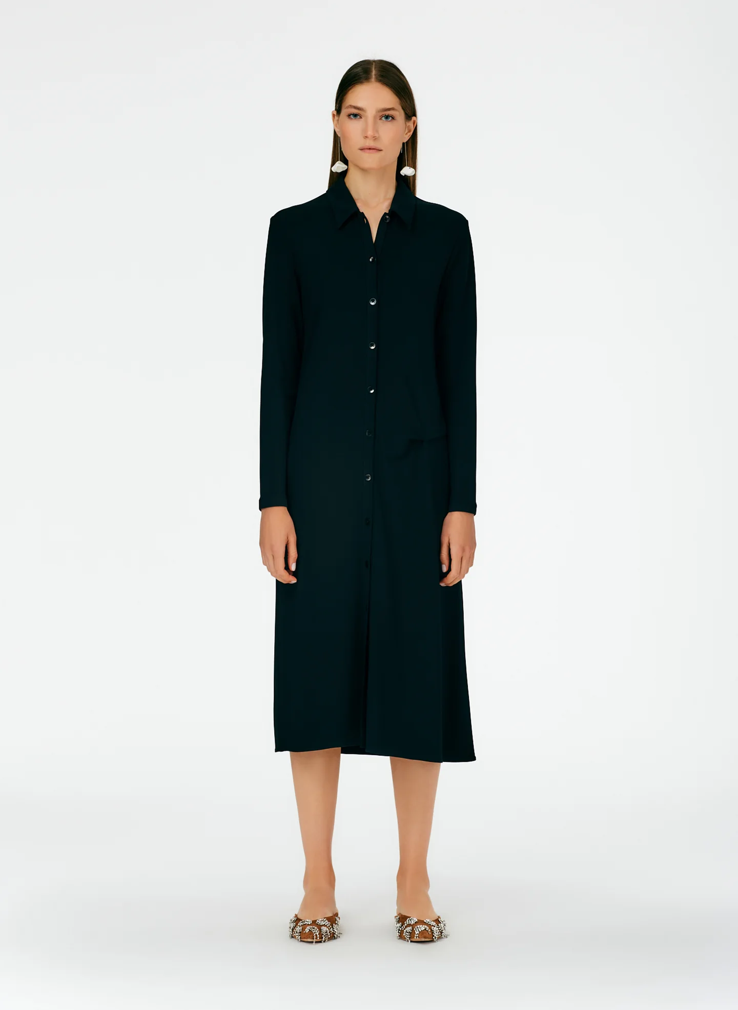 Serpentine Jersey Shirtdress - Image 6