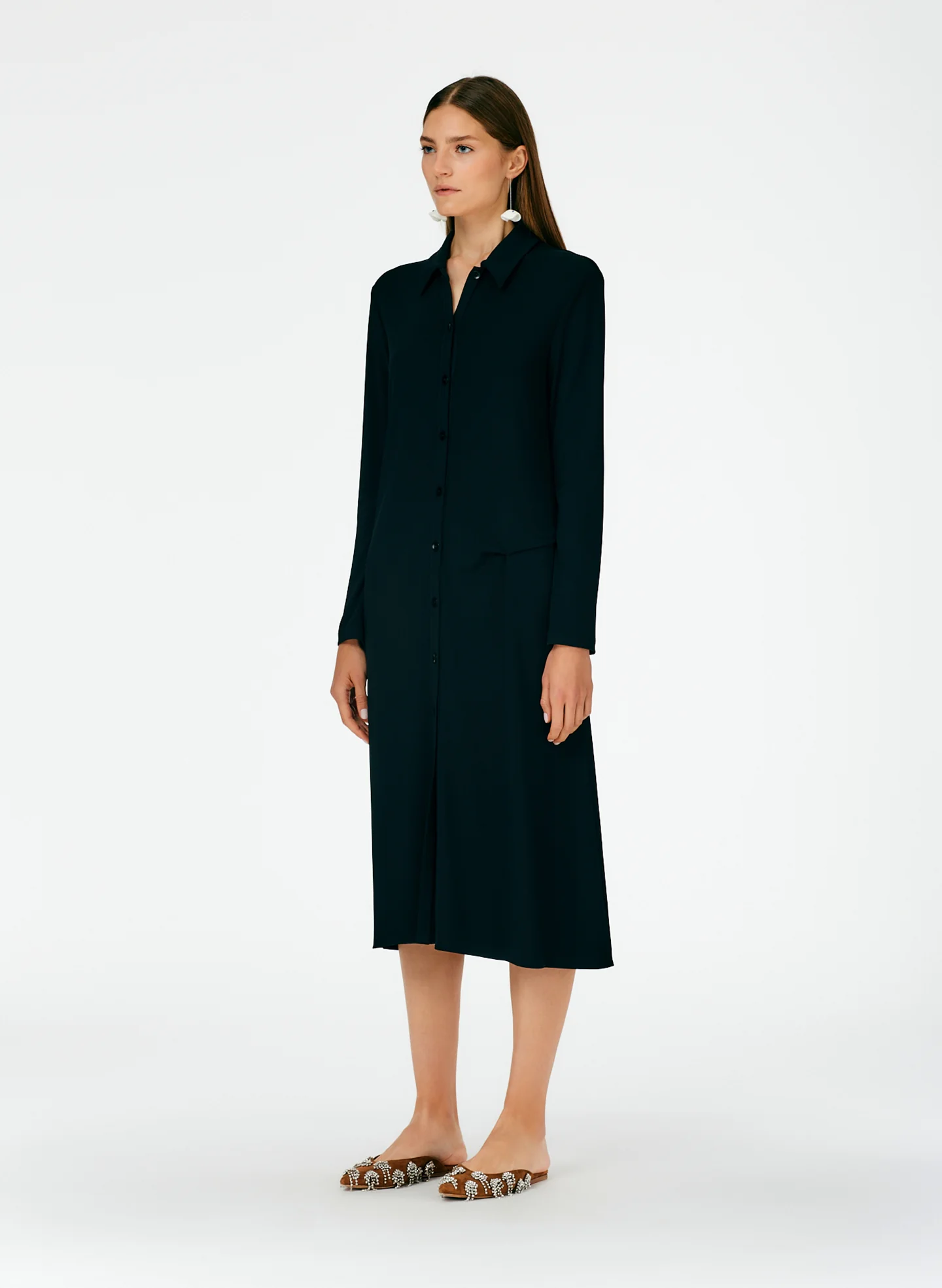 Serpentine Jersey Shirtdress - Image 7