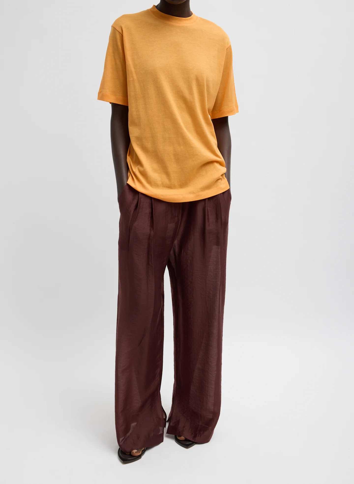 Sheer Crepe Knit Mock Unisex T-Shirt - Image 6