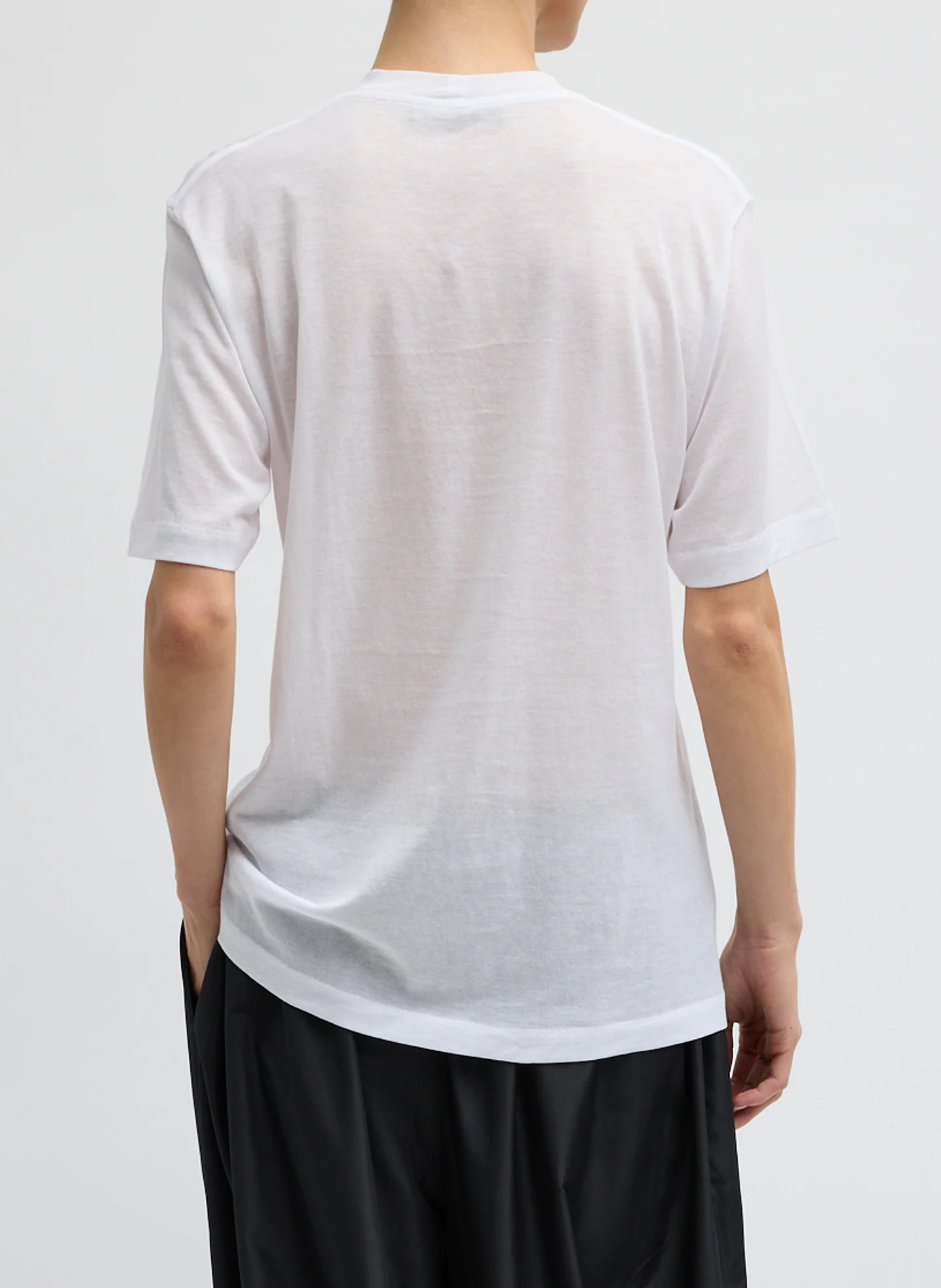 Sheer Crepe Knit Mock Unisex T-Shirt - Image 4