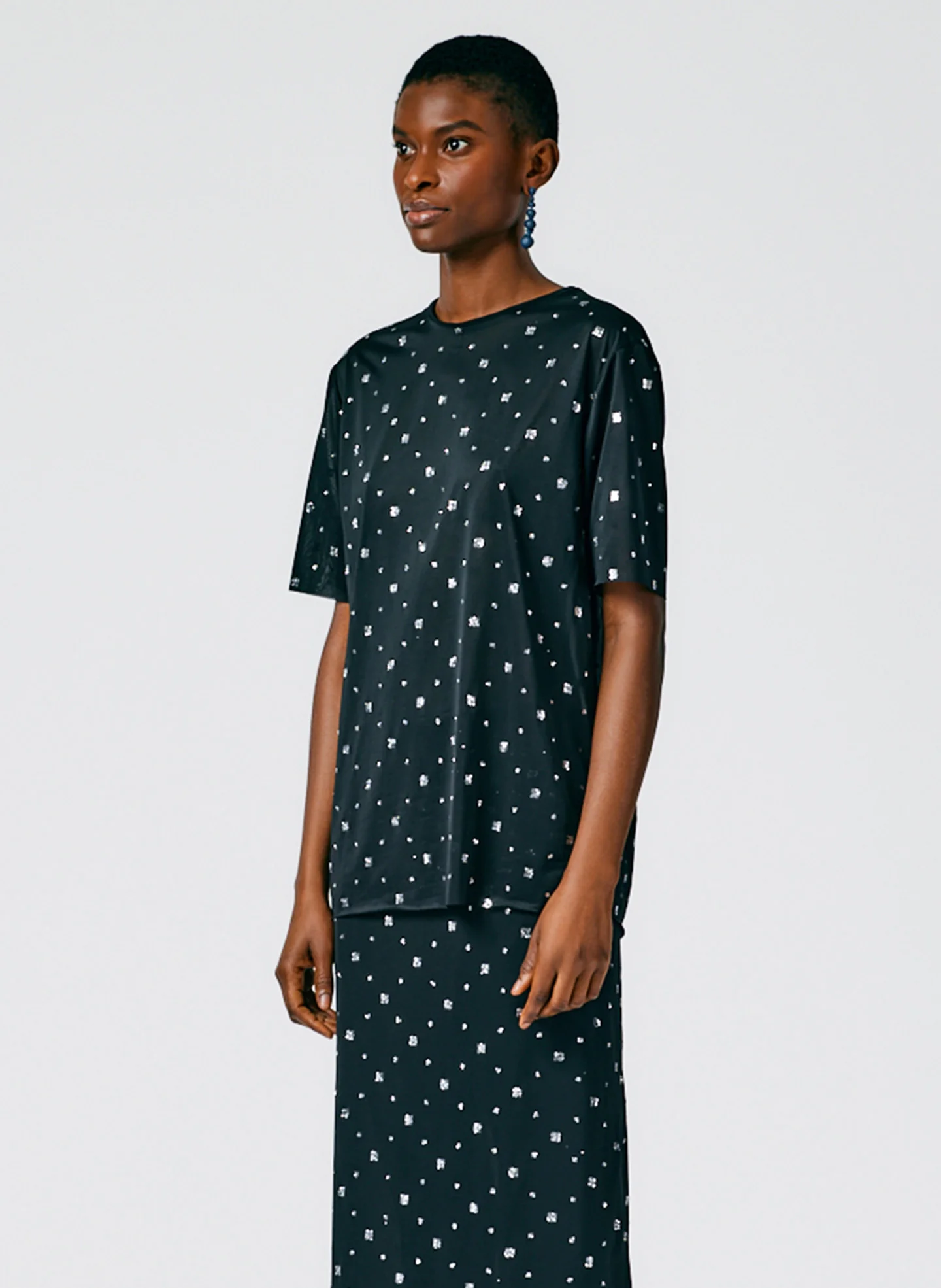 Sheer Metallic Speckle Easy T-Shirt - Image 3