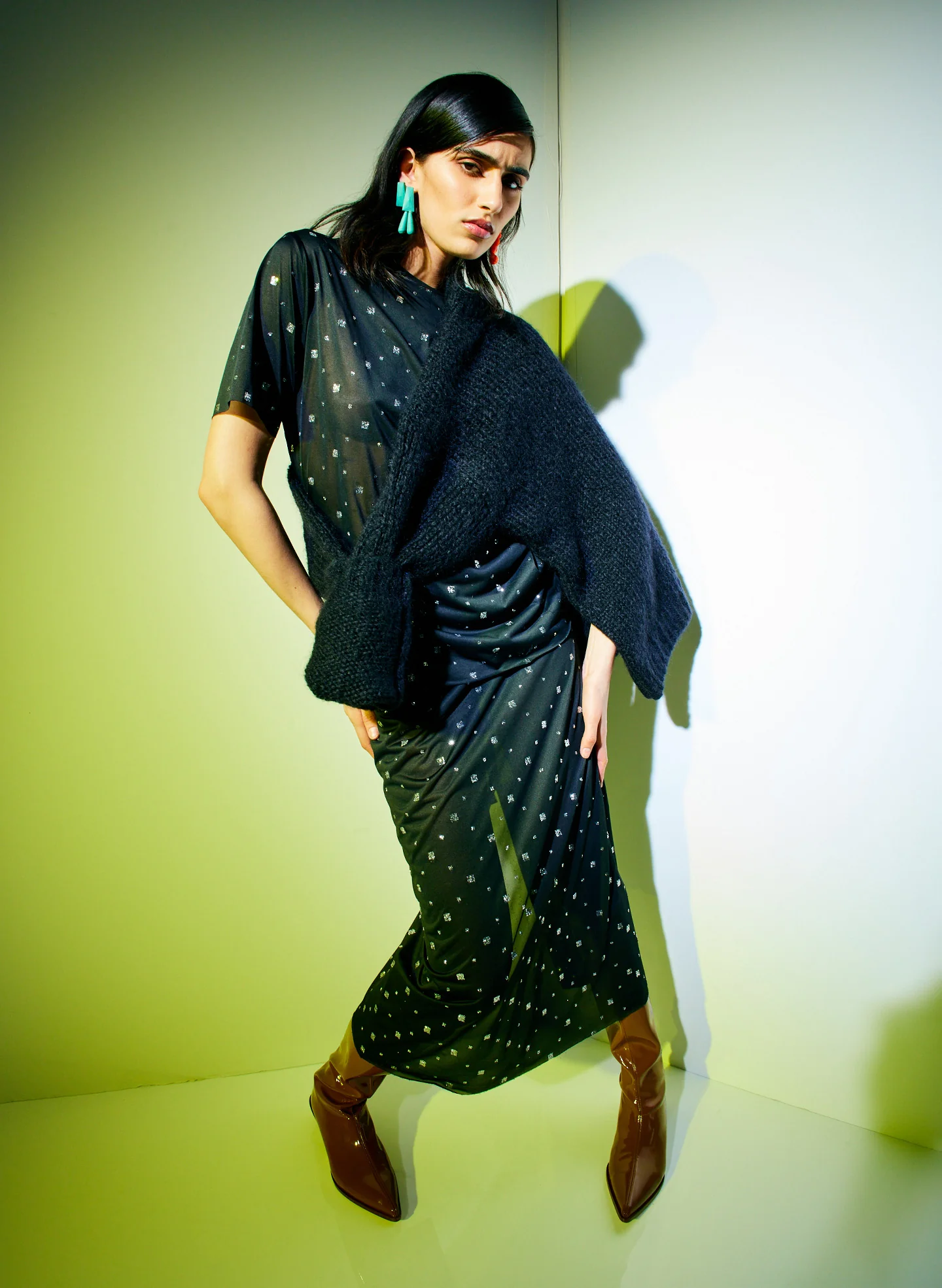 Sheer Metallic Speckle Easy T-Shirt - Image 5