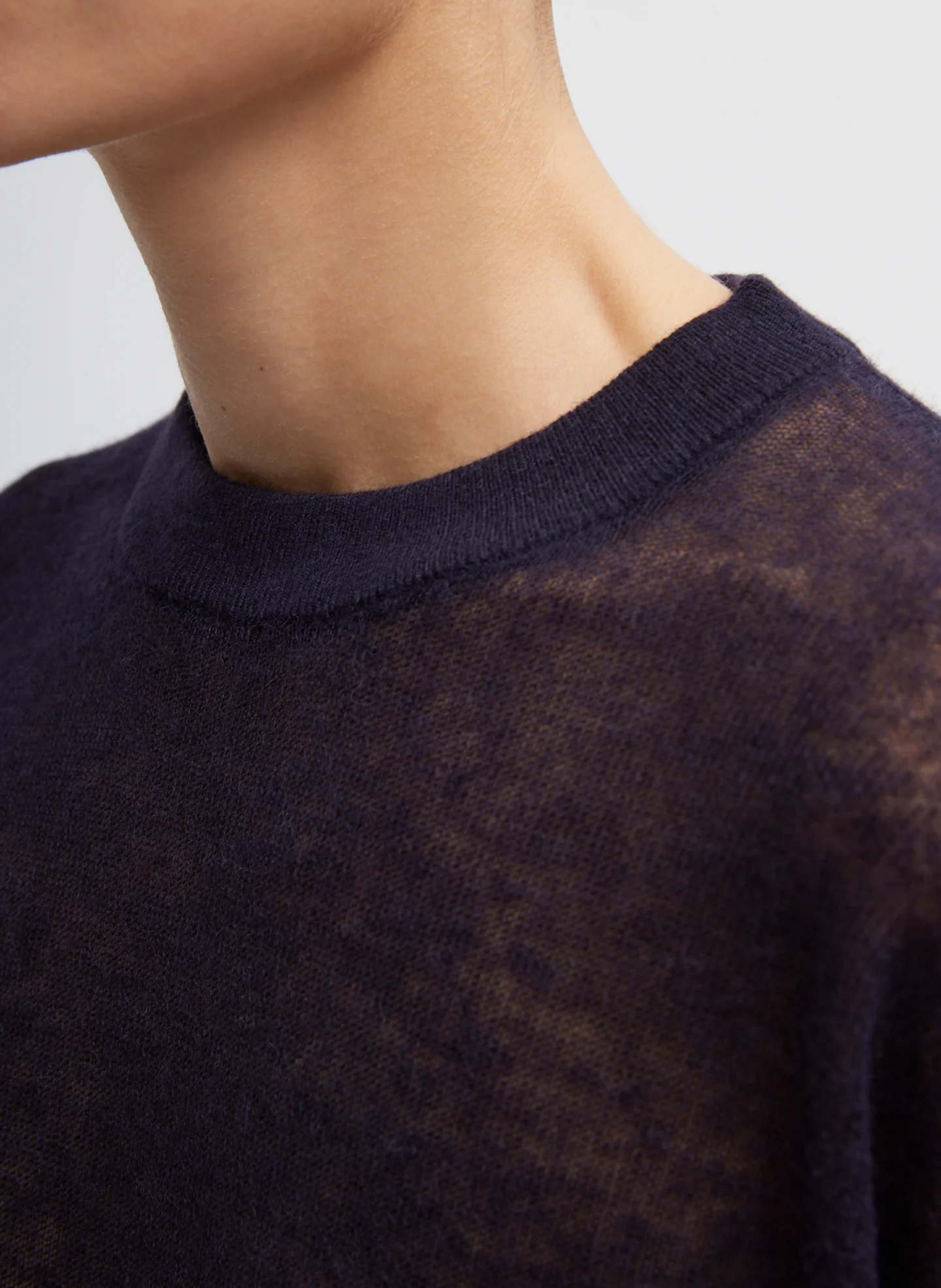Sheer Sweater Crewneck Easy Pullover - Image 2