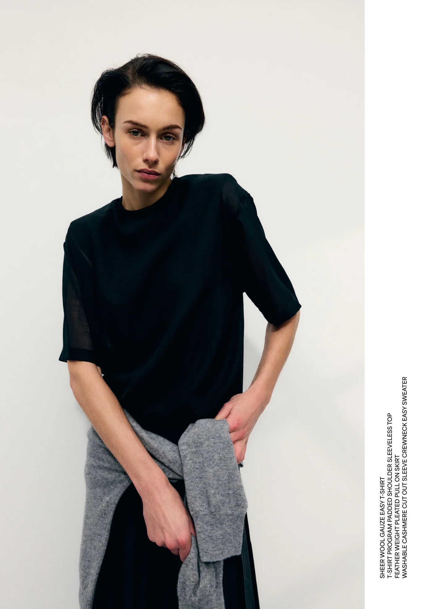 Sheer Wool Gauze Easy T-Shirt - Image 2