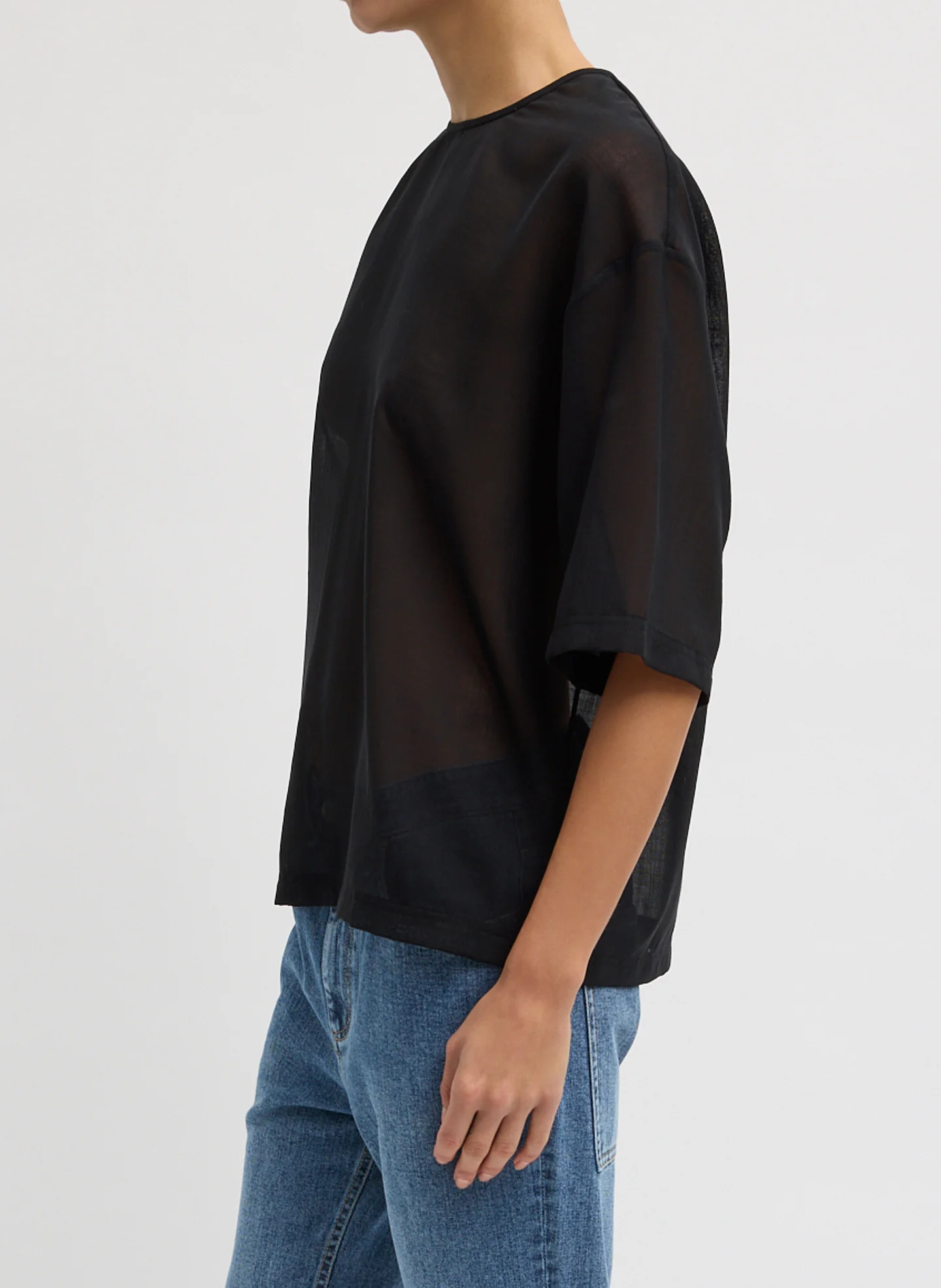Sheer Wool Gauze Easy T-Shirt - Image 3