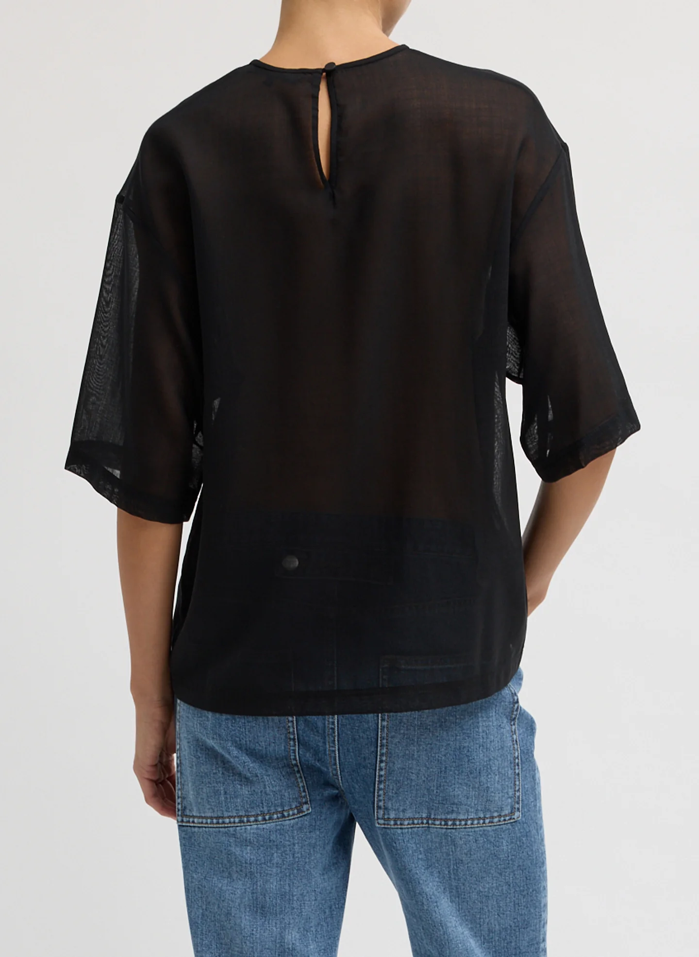 Sheer Wool Gauze Easy T-Shirt - Image 4