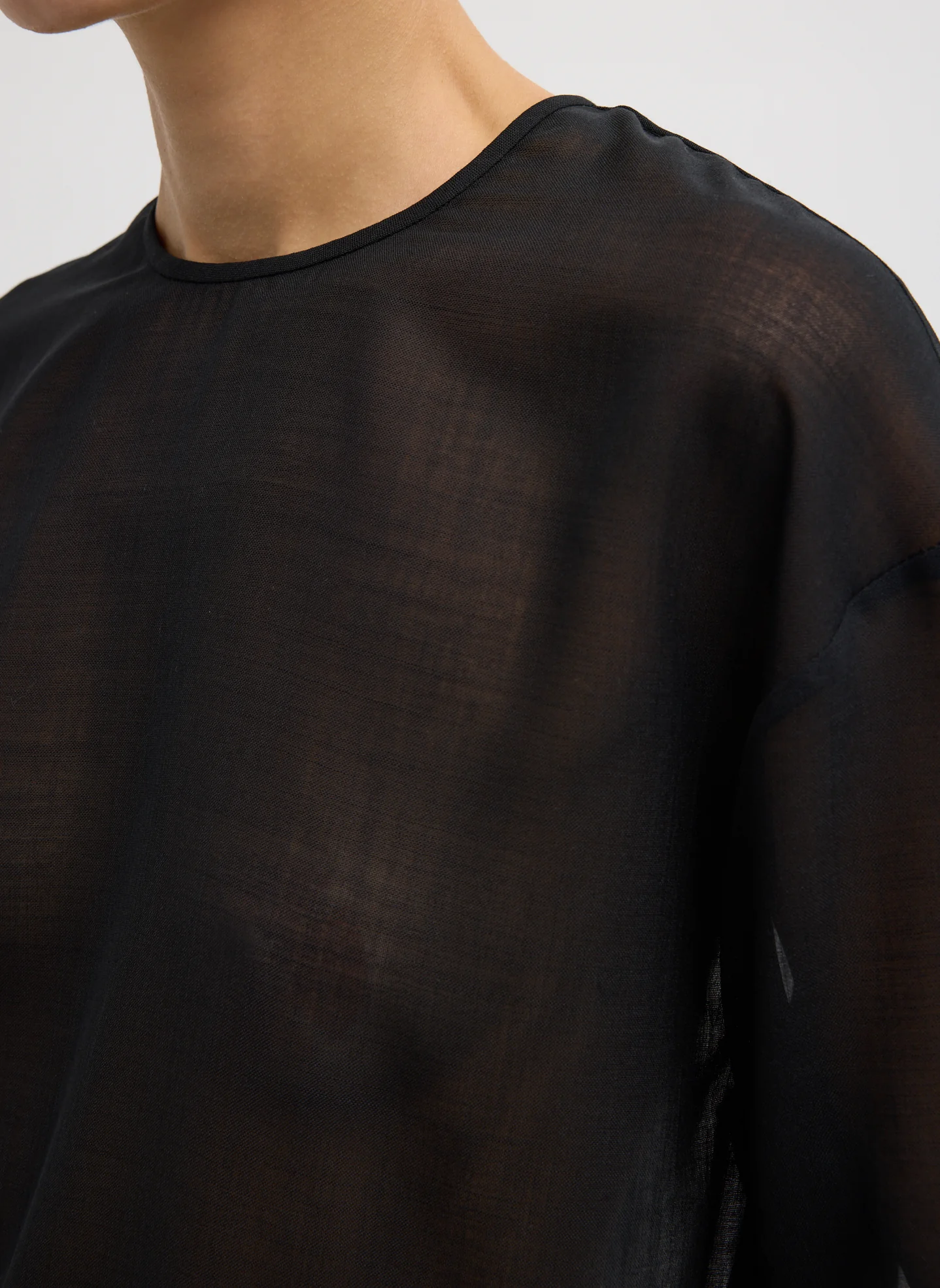 Sheer Wool Gauze Easy T-Shirt - Image 6