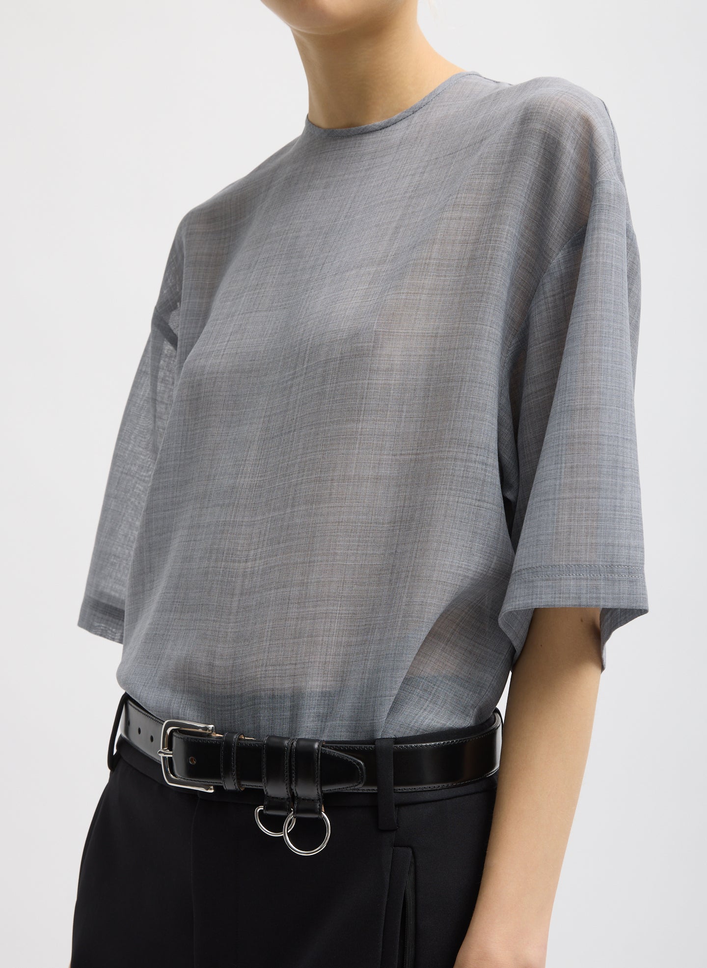 Sheer Wool Gauze Easy T-Shirt - Image 3
