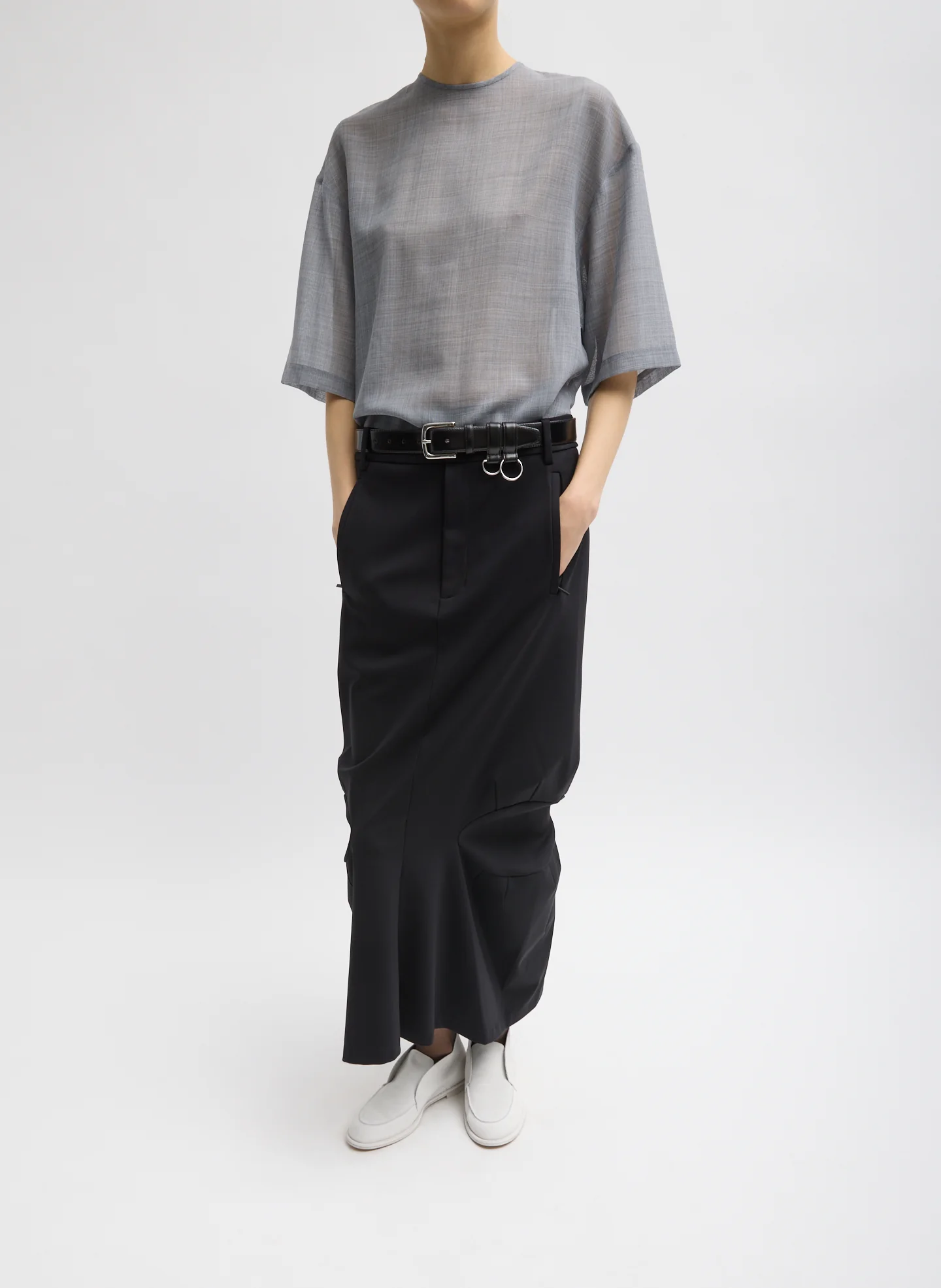 Sheer Wool Gauze Easy T-Shirt - Image 6