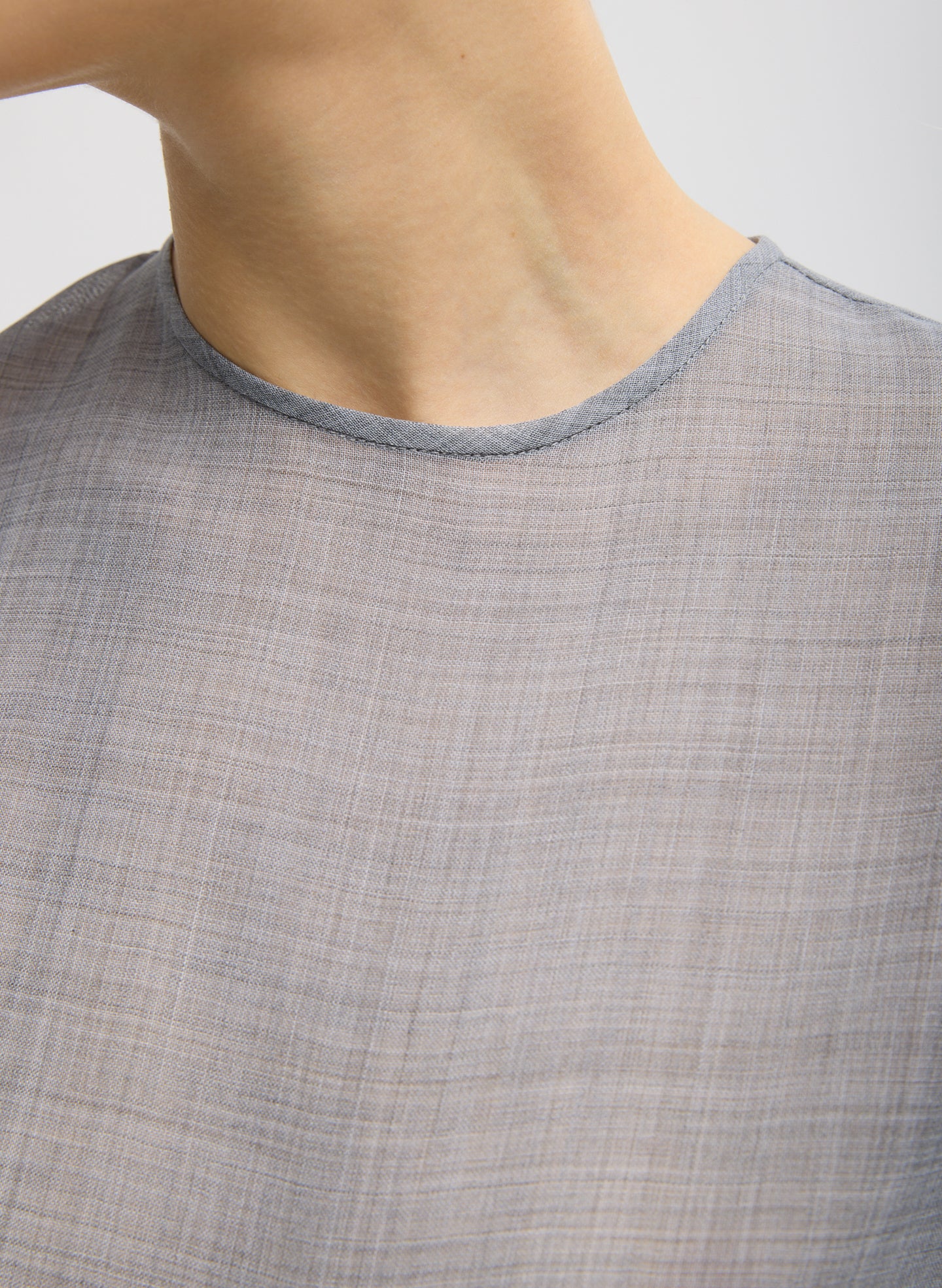 Sheer Wool Gauze Easy T-Shirt - Image 7