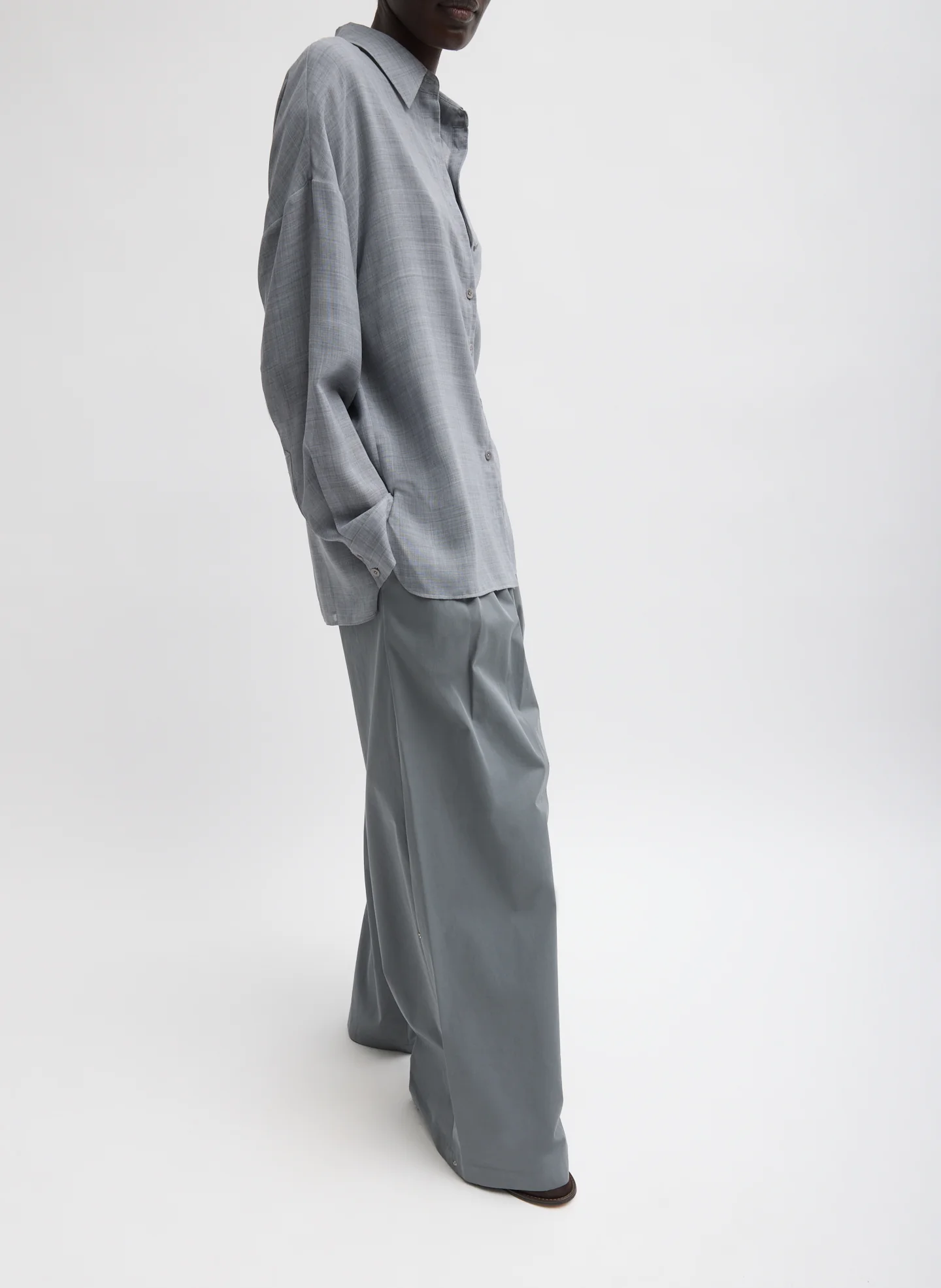 Sheer Wool Gauze Oversized Shirt - Image 3