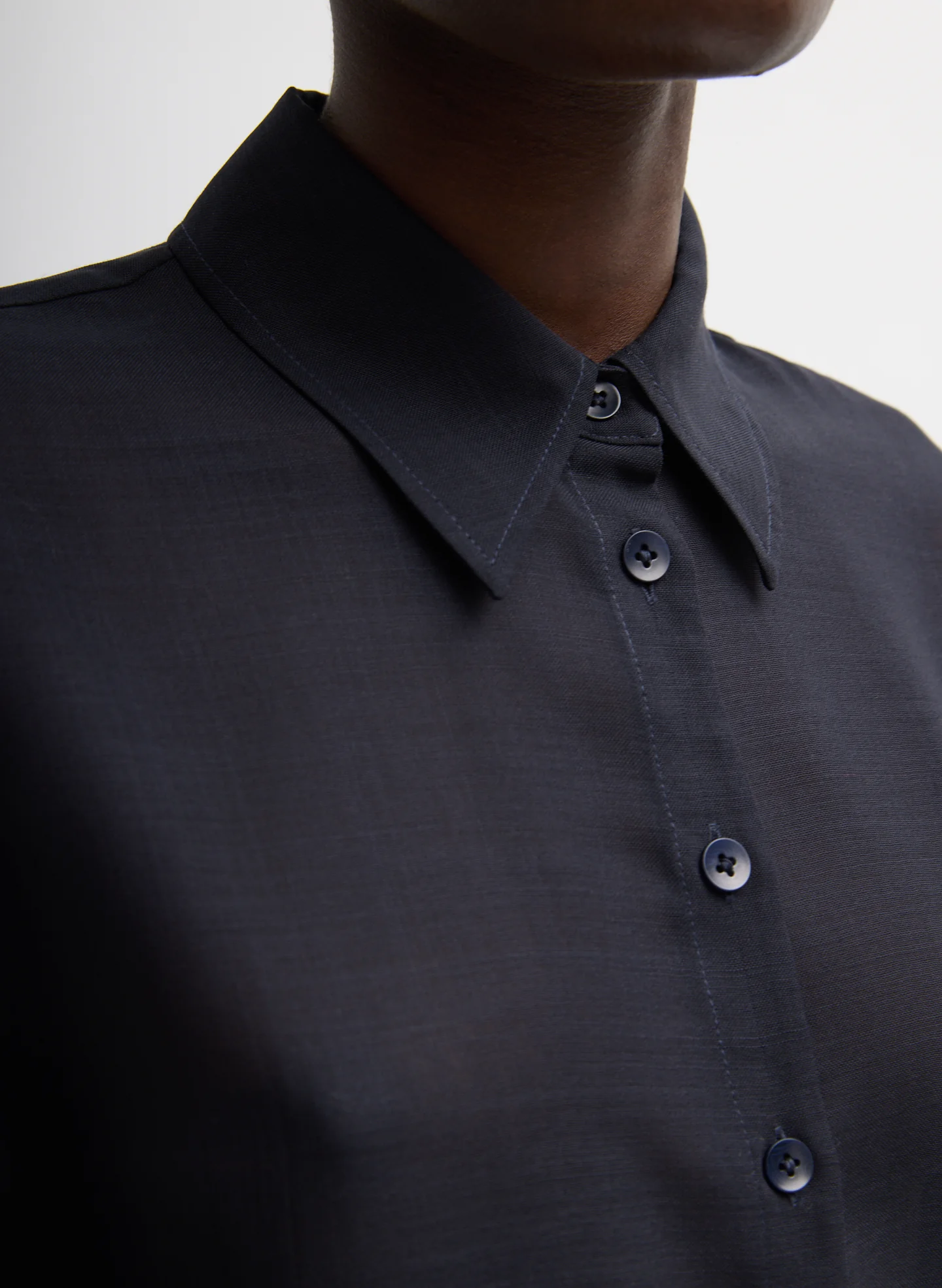 Sheer Wool Gauze Oversized Shirt - Image 4