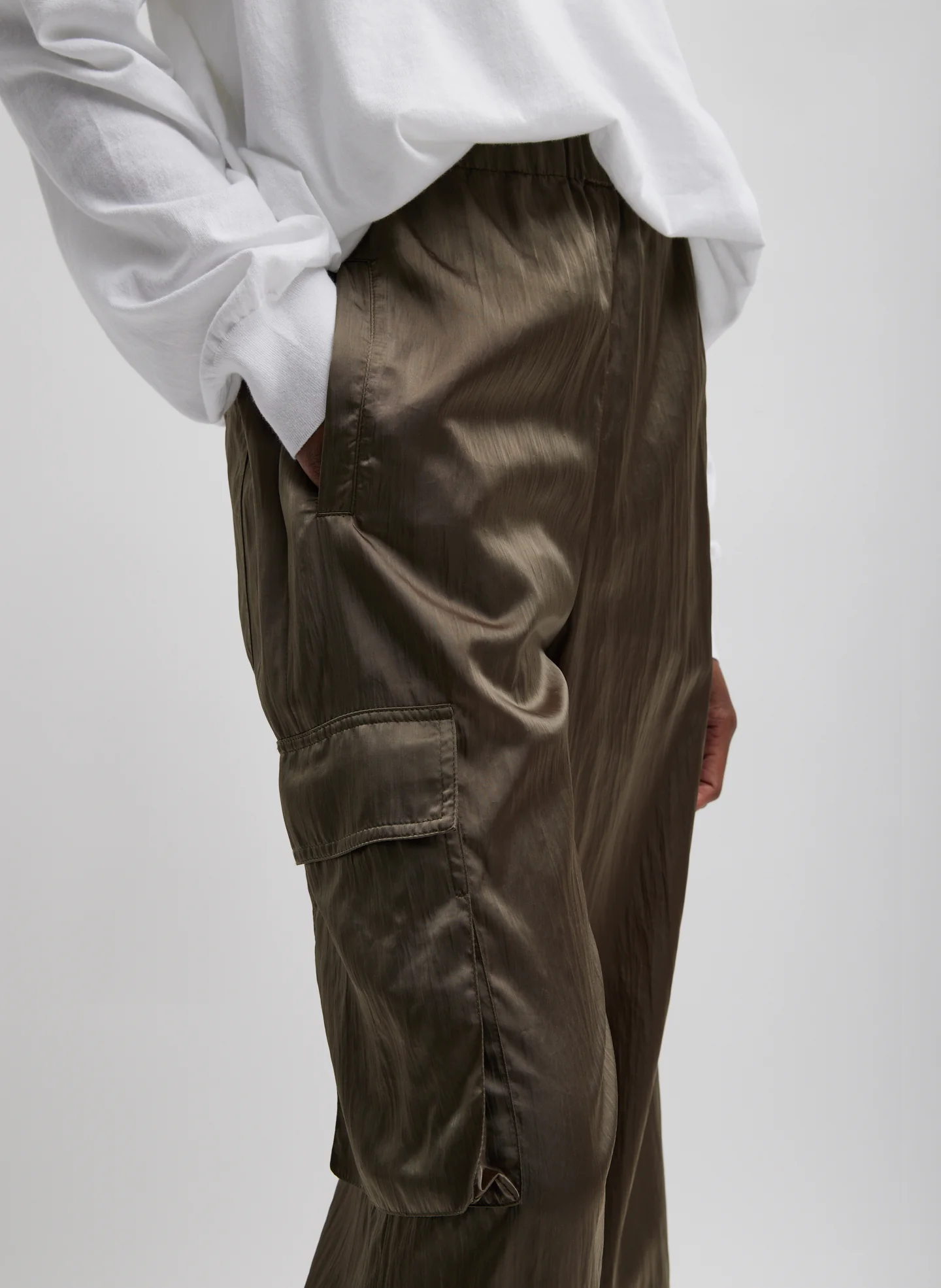 Shiny Nylon Pull On Wilt Jogger - Image 3