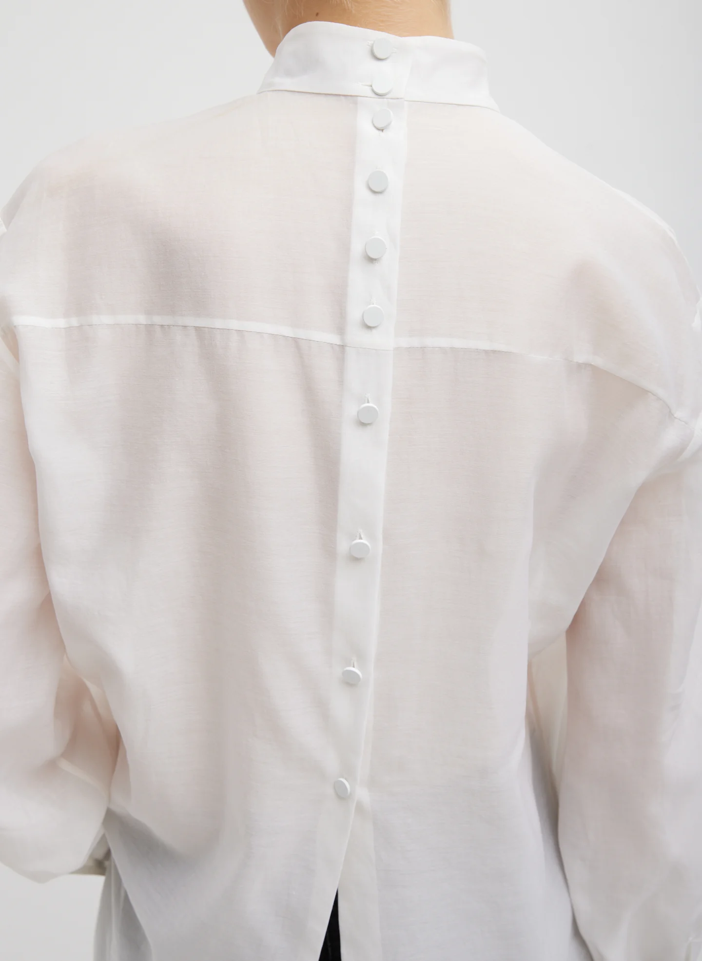 Silk Cotton Shirred Neck Blouse - Image 5
