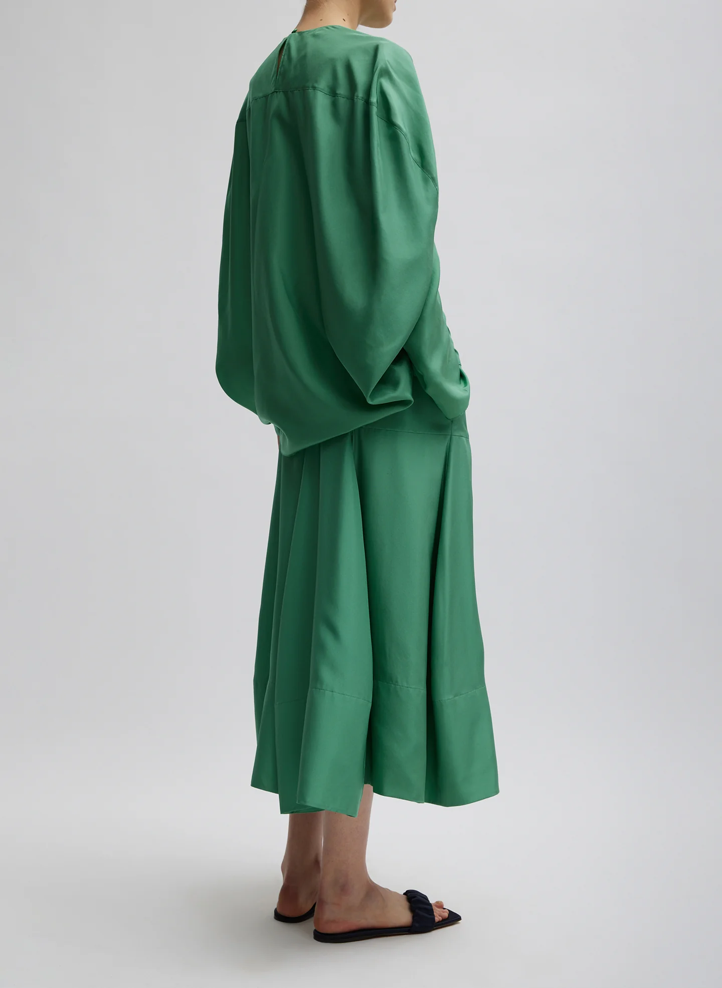 Silk Habutai Circular Seamed Skirt - Image 4