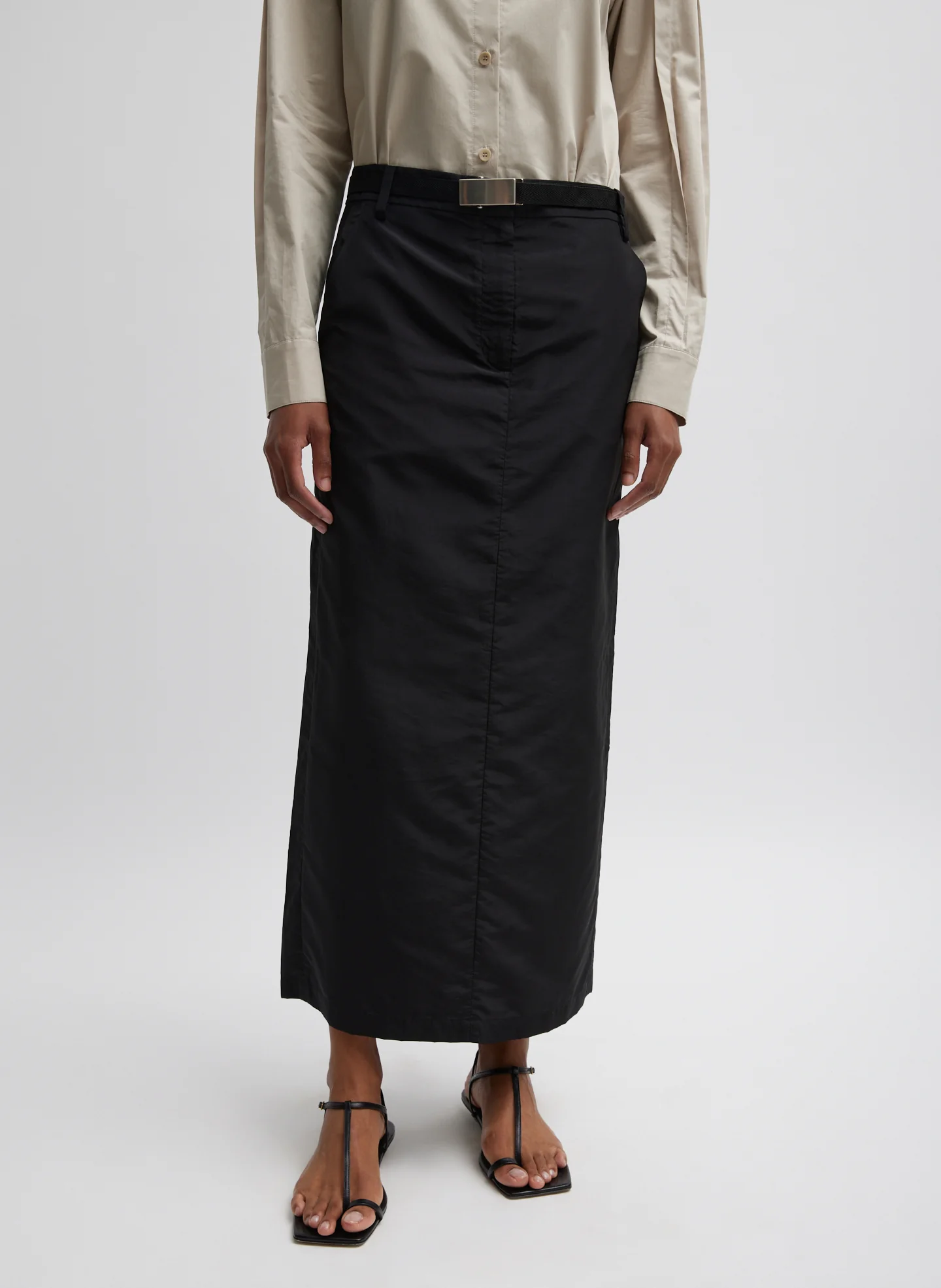 Silk Nylon Maxi Skirt