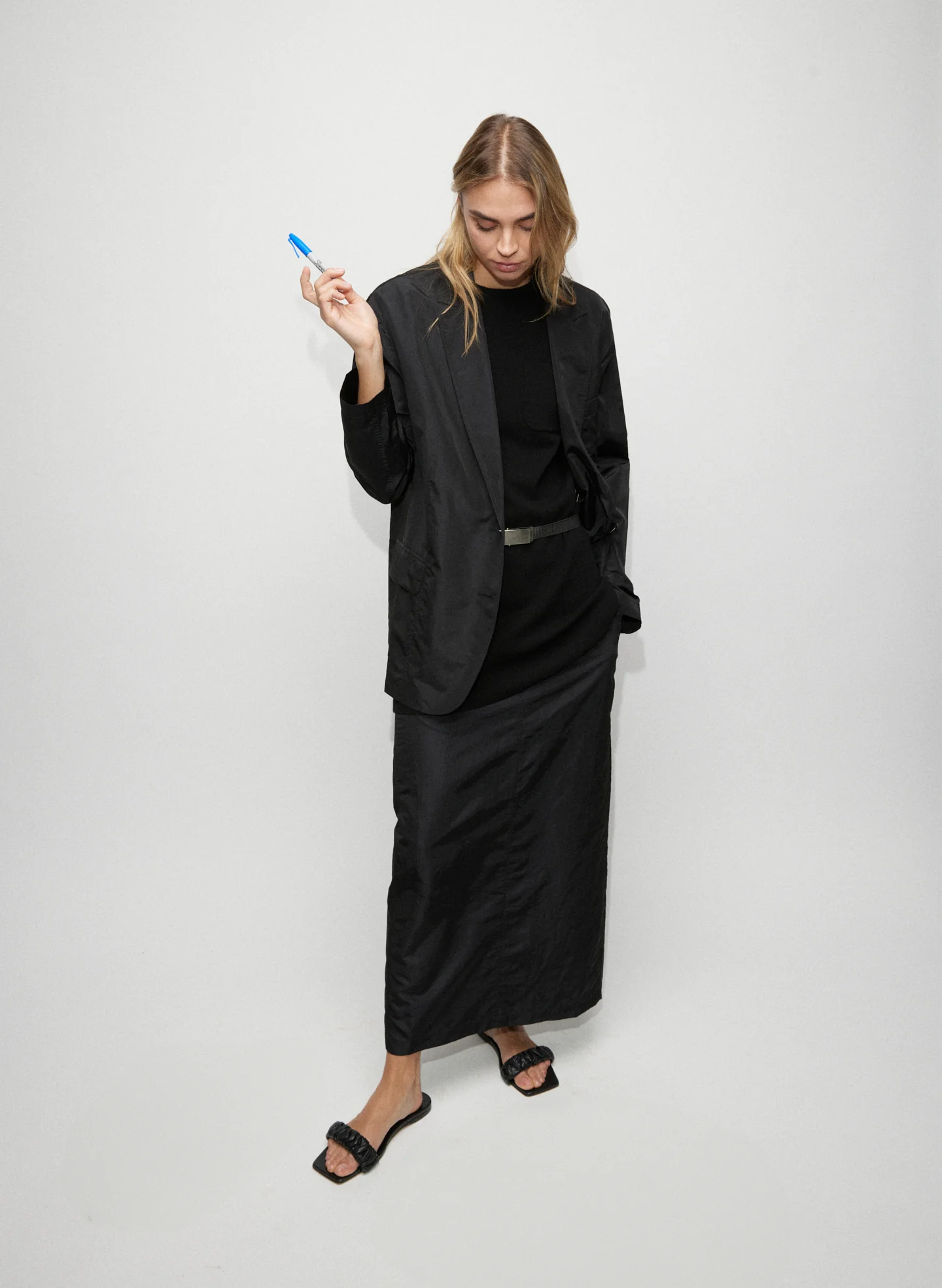 Silk Nylon Maxi Skirt - Image 4