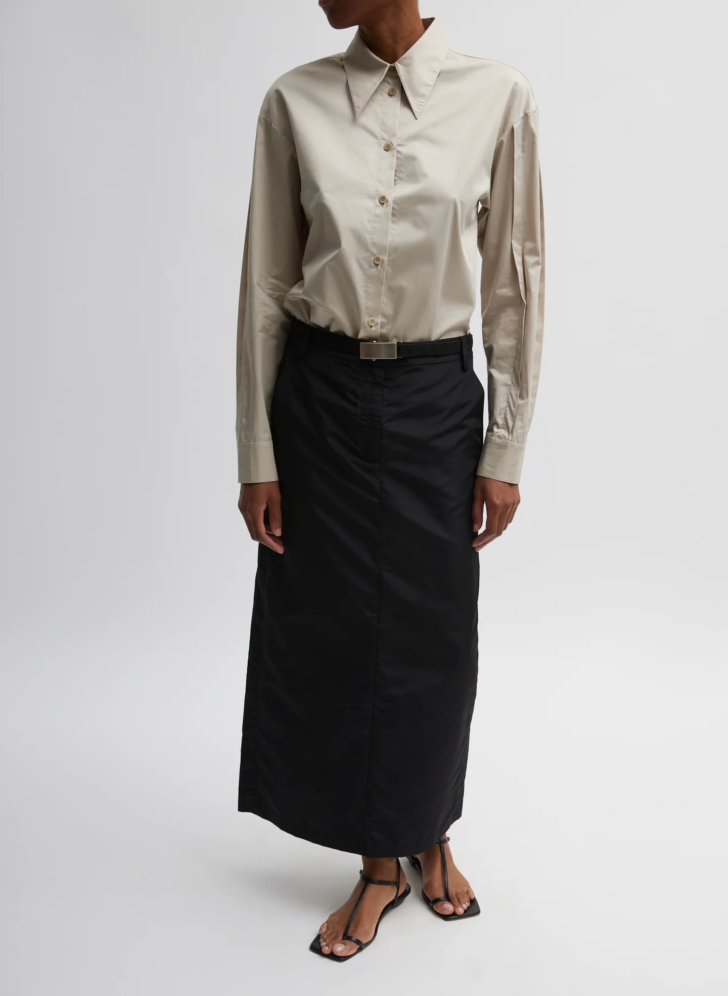 Silk Nylon Maxi Skirt - Image 6