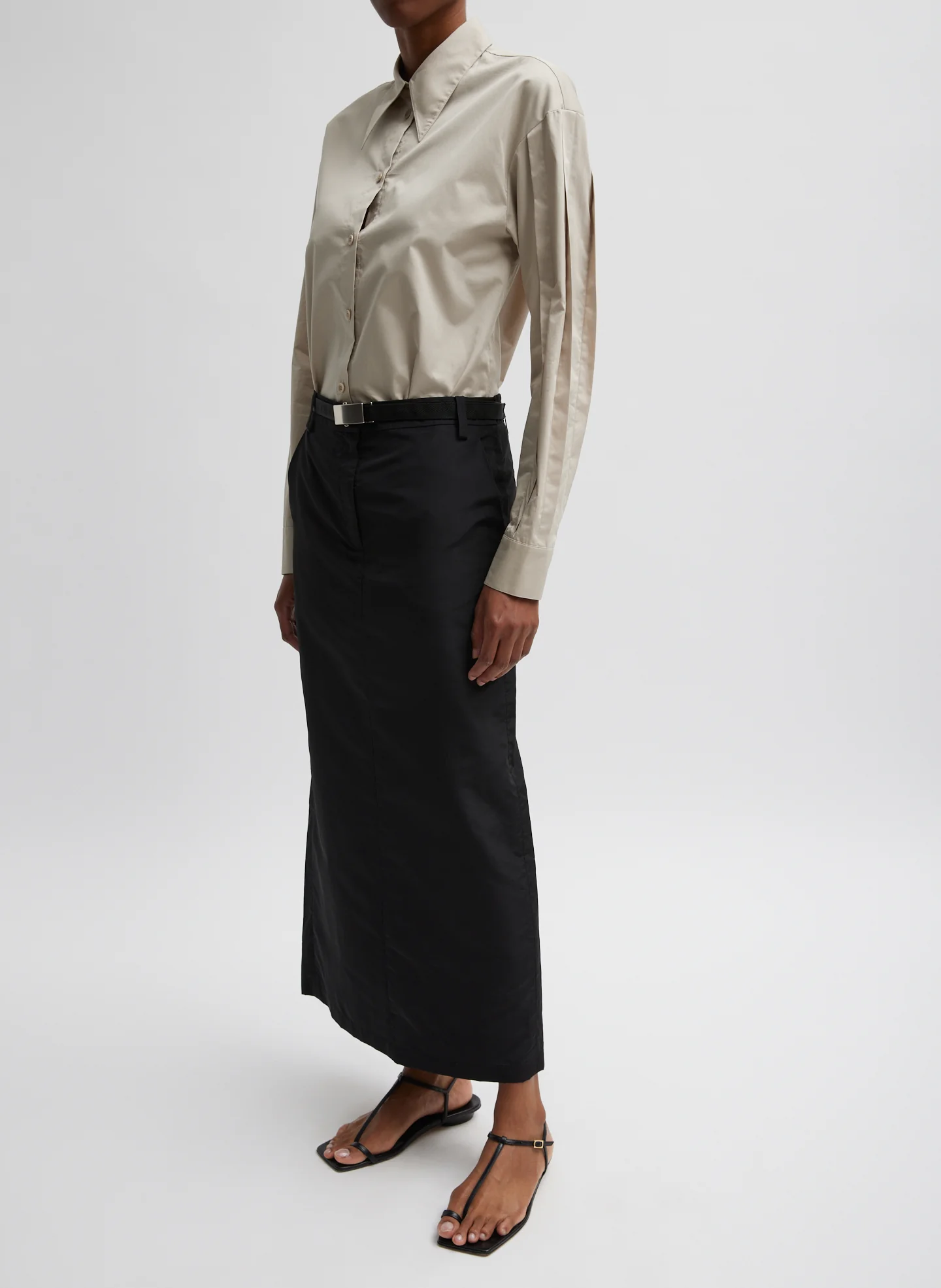 Silk Nylon Maxi Skirt - Image 7