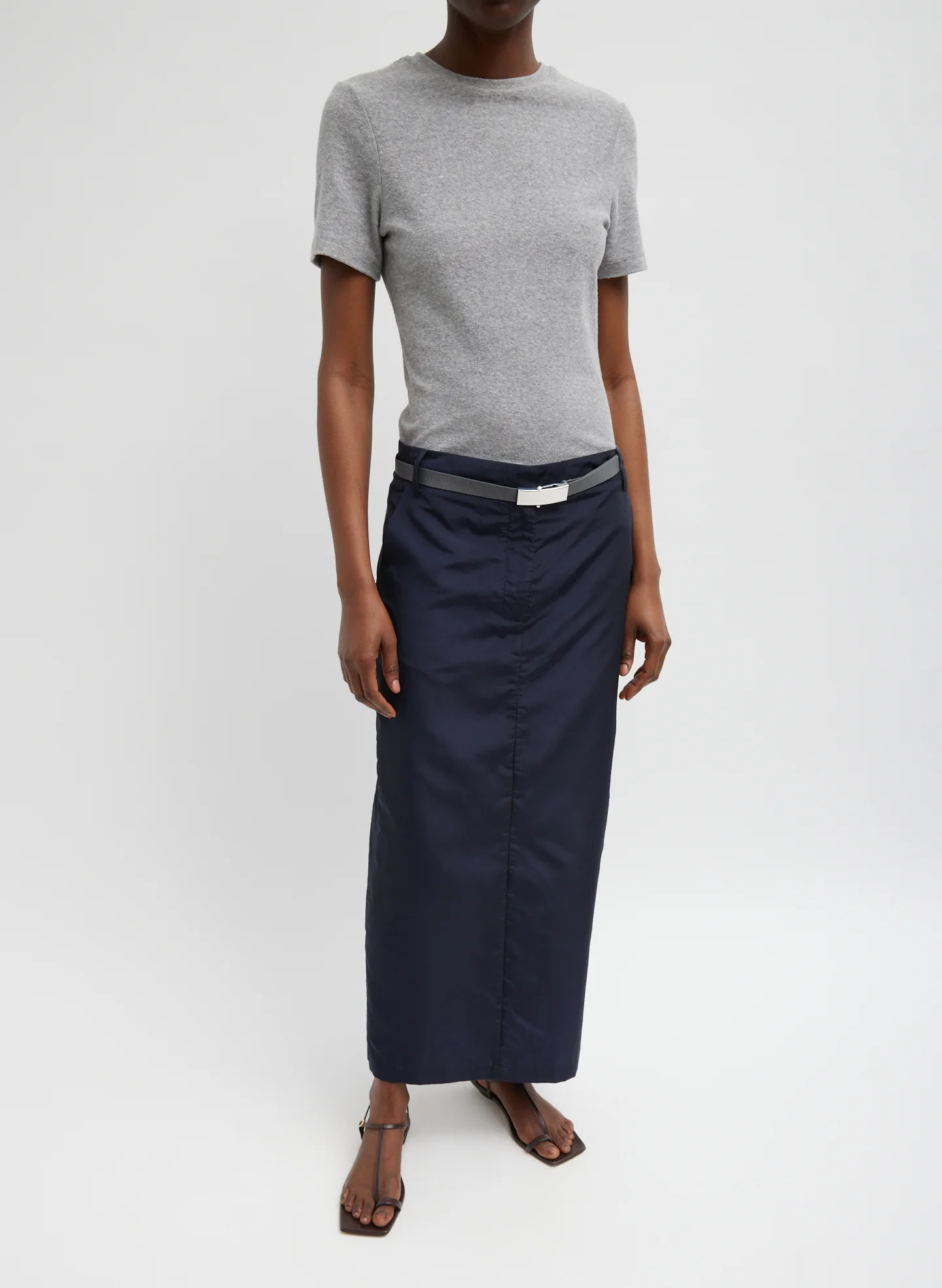 Silk Nylon Maxi Skirt